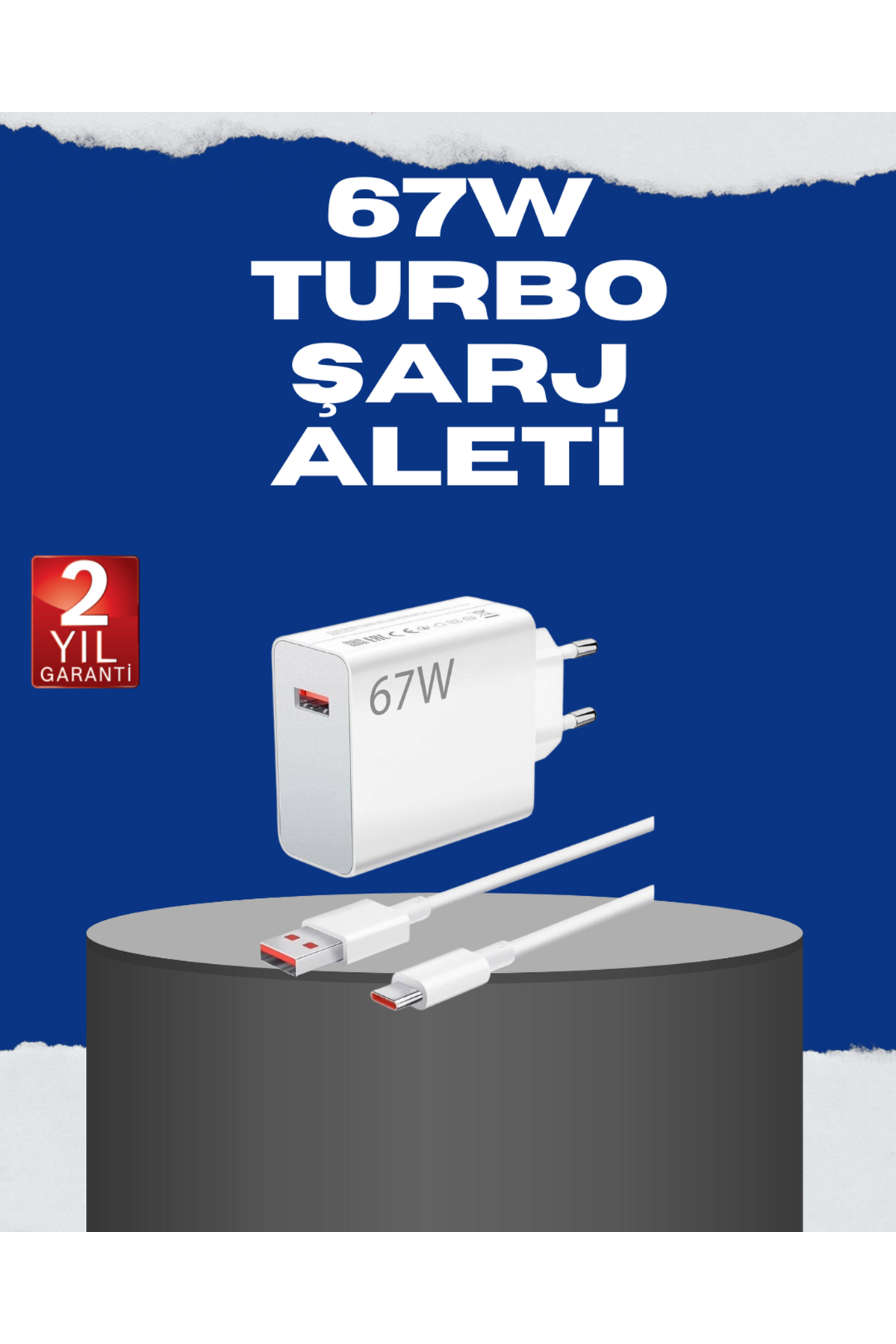 67 Watt Turbo Charge Başlık Vivo Y20 Y35 Y55 Uyumlu