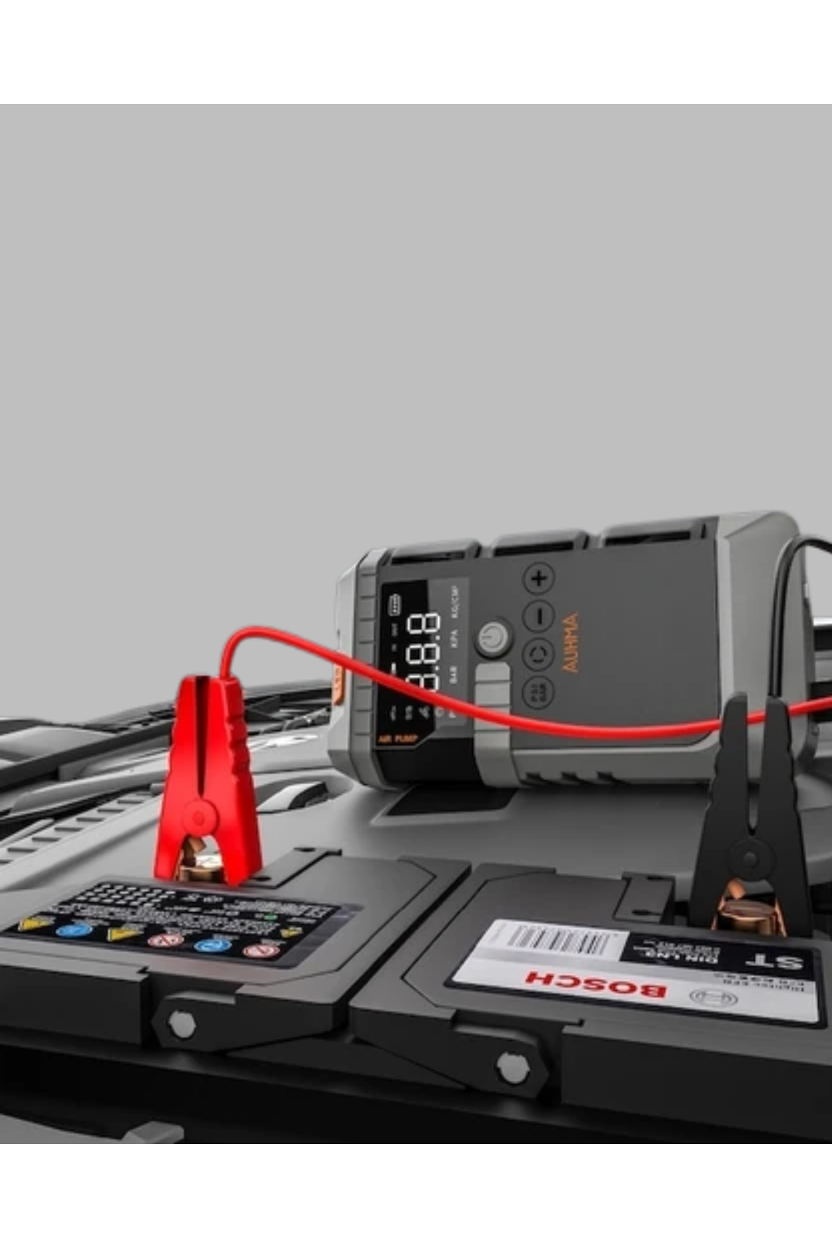 Şarjlı 12000 mAh Araç Akü Takviye ve Hava Kompresörü 4’ü 1 Arada