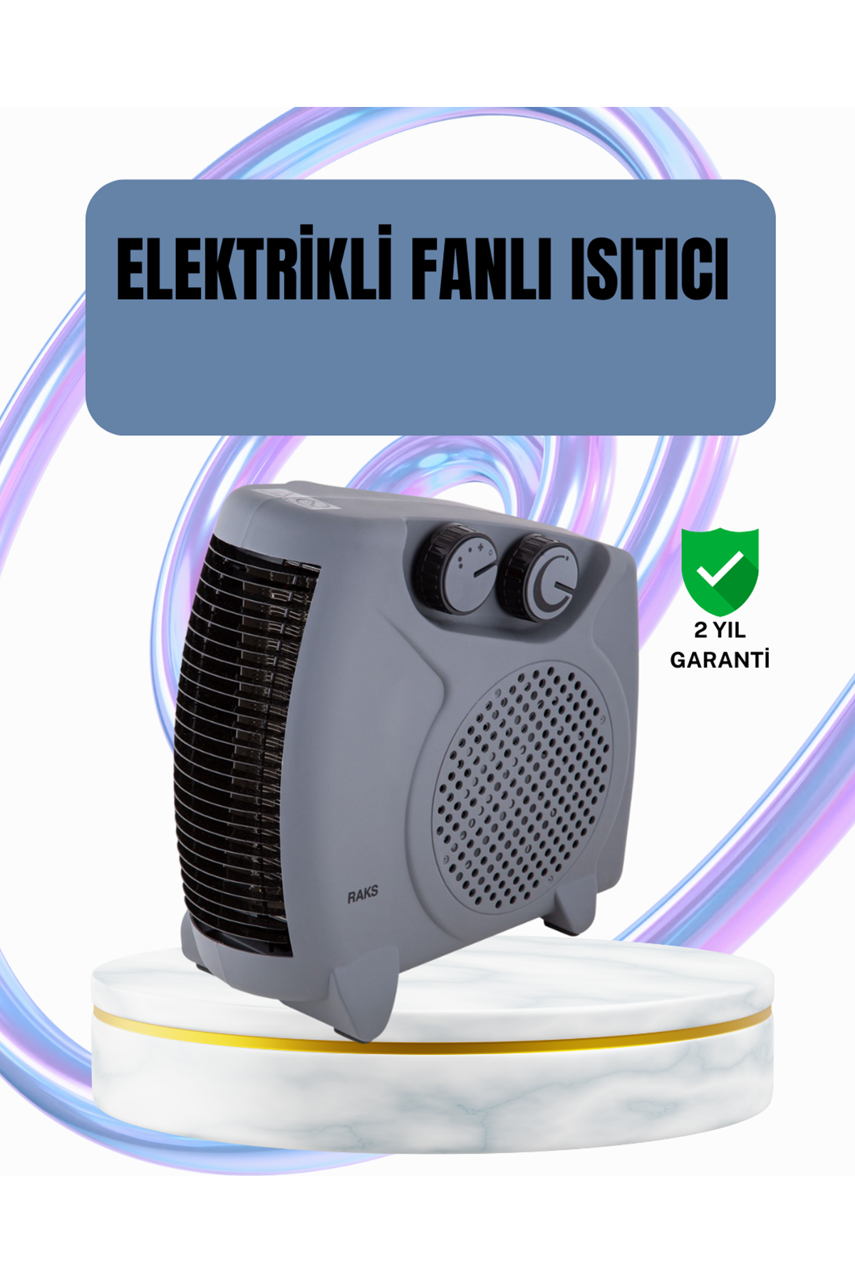Fanlı Oda Isıtıcısı Termostat Kontrollü Soğuk Hava Üfleme Modu