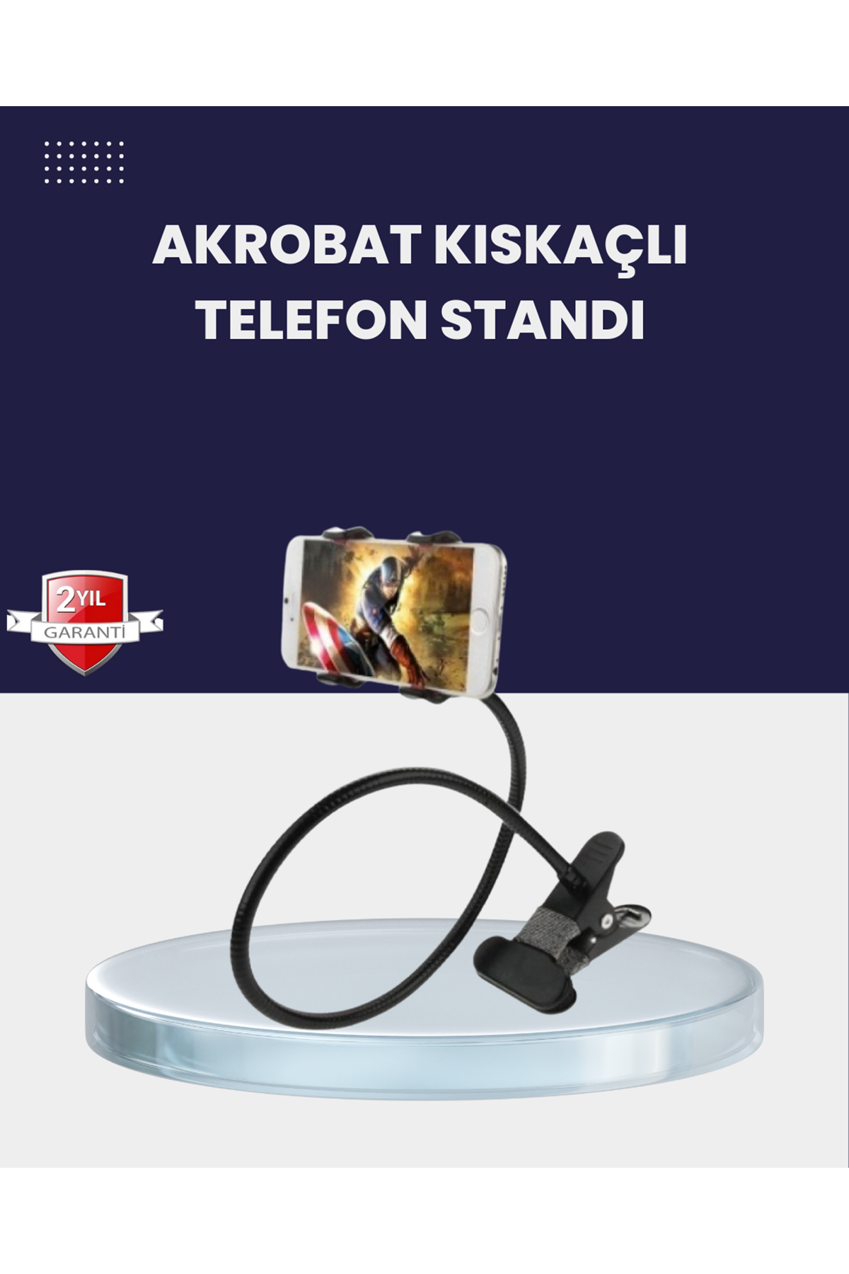 Güçlü Mandallı Akrobat Telefon Tutucu Masa Araç Uyumlu