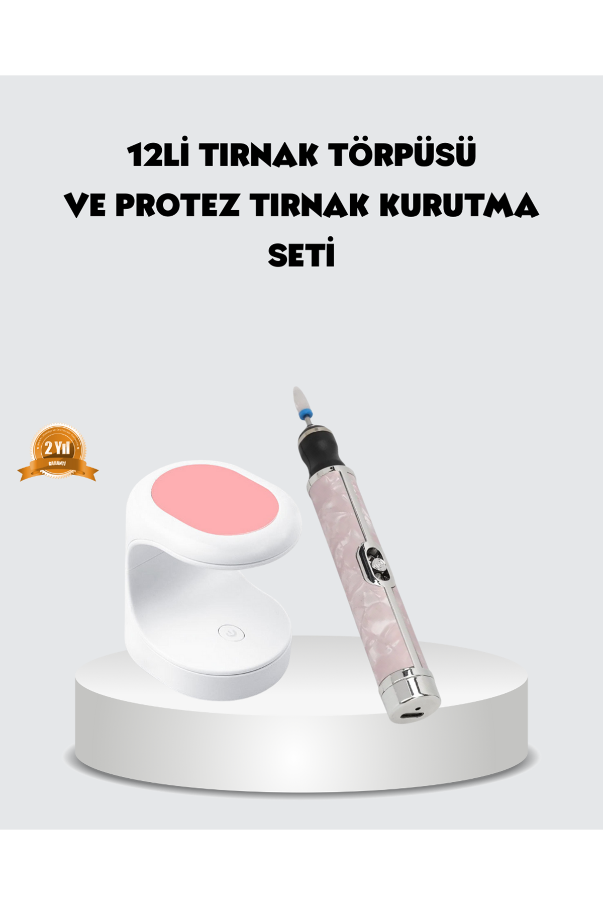 20.000 RPM Tırnak Matkabı + Mini LED Oje Kurutma Cihazı Seti
