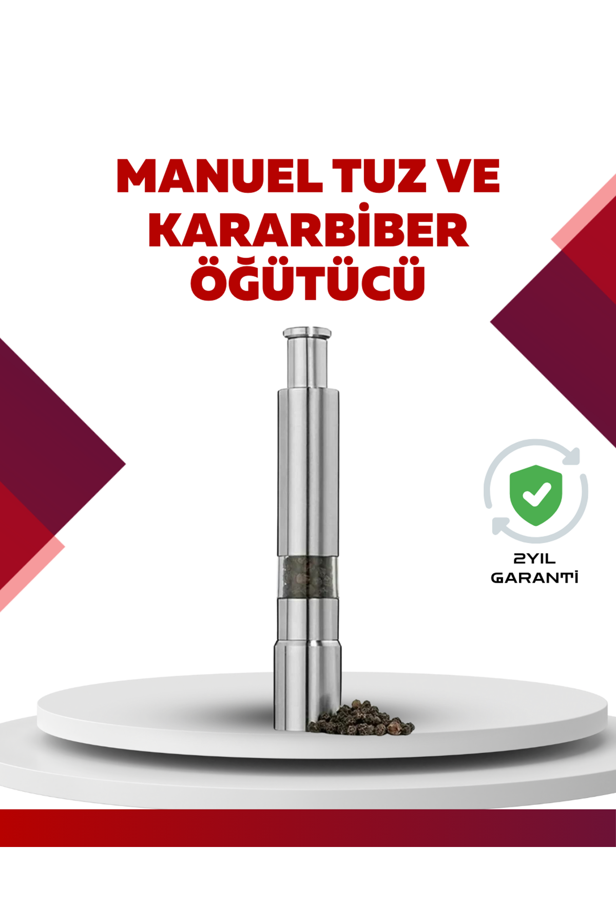 Hafif ve Kompakt, Taşınabilir Baharat Öğütücü - Mutfak ve Masa için