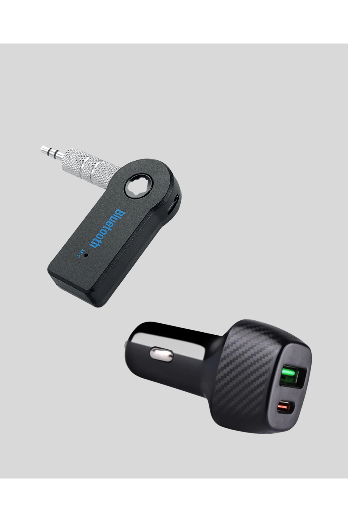 Araç İçi Bluetooth Müzik Kiti + Type-C PD Araç Şarjı Seti