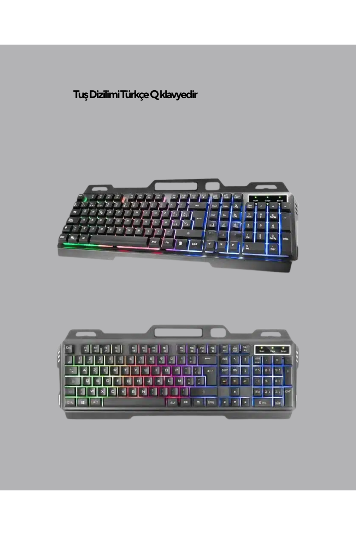 Gaming Set Işıklı Klavye Mouse + Bluetooth 5.2 Kulaklık Oyuncu Paketi