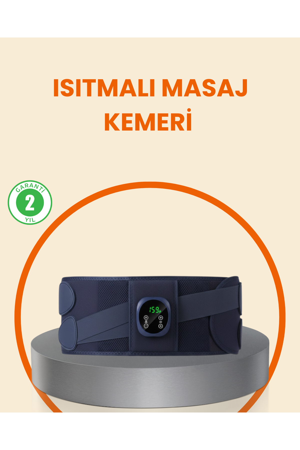 Isıtmalı Masaj Kemeri Dijital Ekranlı Bel Çevresi 100 cm Altı Uyumlu