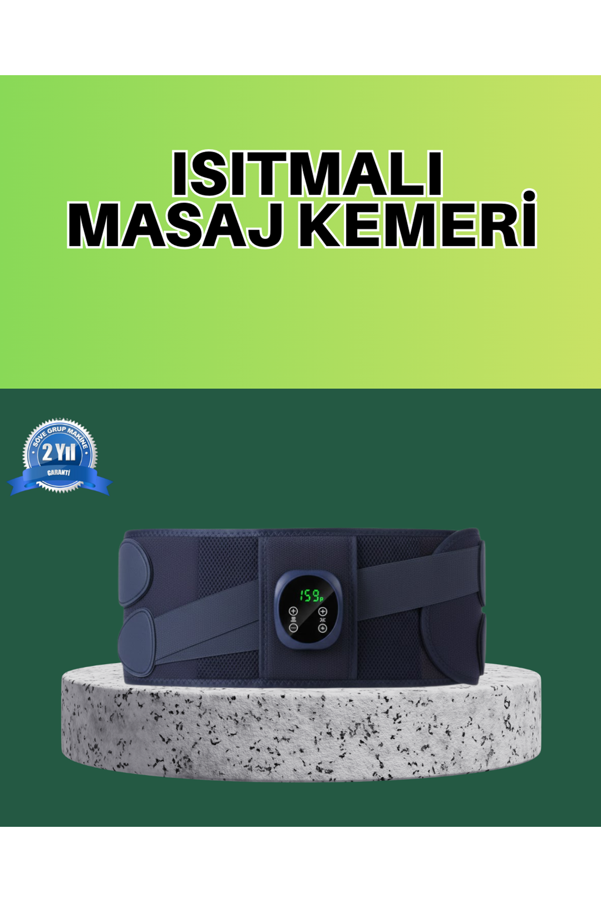 Titreşimli Masajlı Bel Kemeri Sessiz Çalışma 100 cm Bel Uyumlu