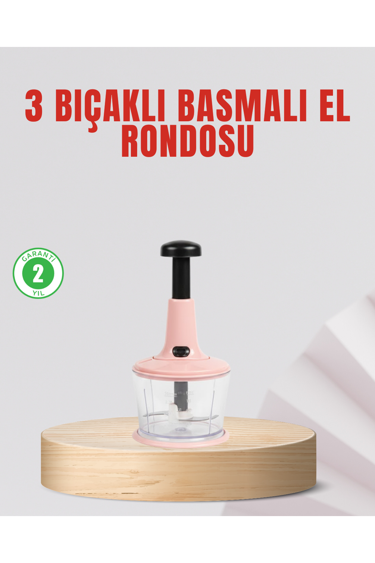 Manuel Mutfak Rondosu Keskin Bıçaklı Geniş Hazneli