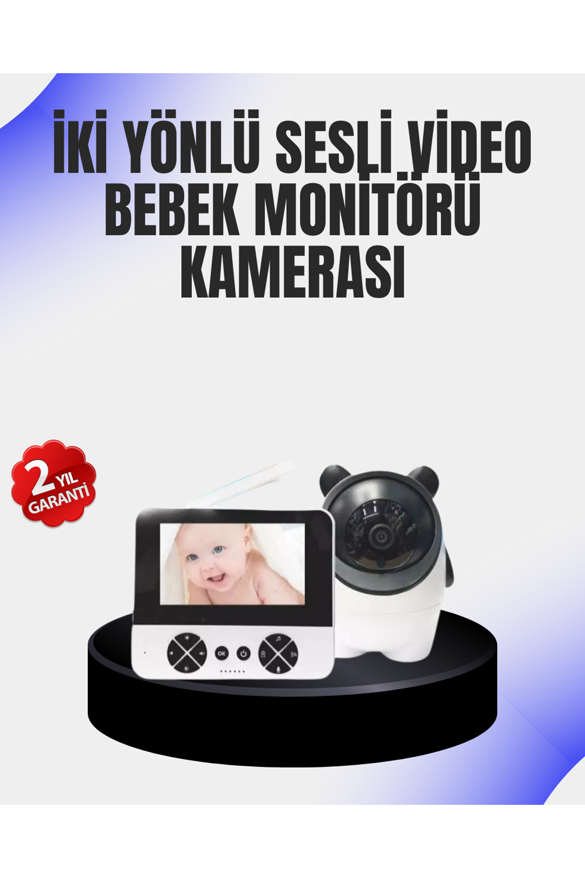 Uzaktan Kontrollü Bebek Kamerası Ninni ve Zoom Özellikli