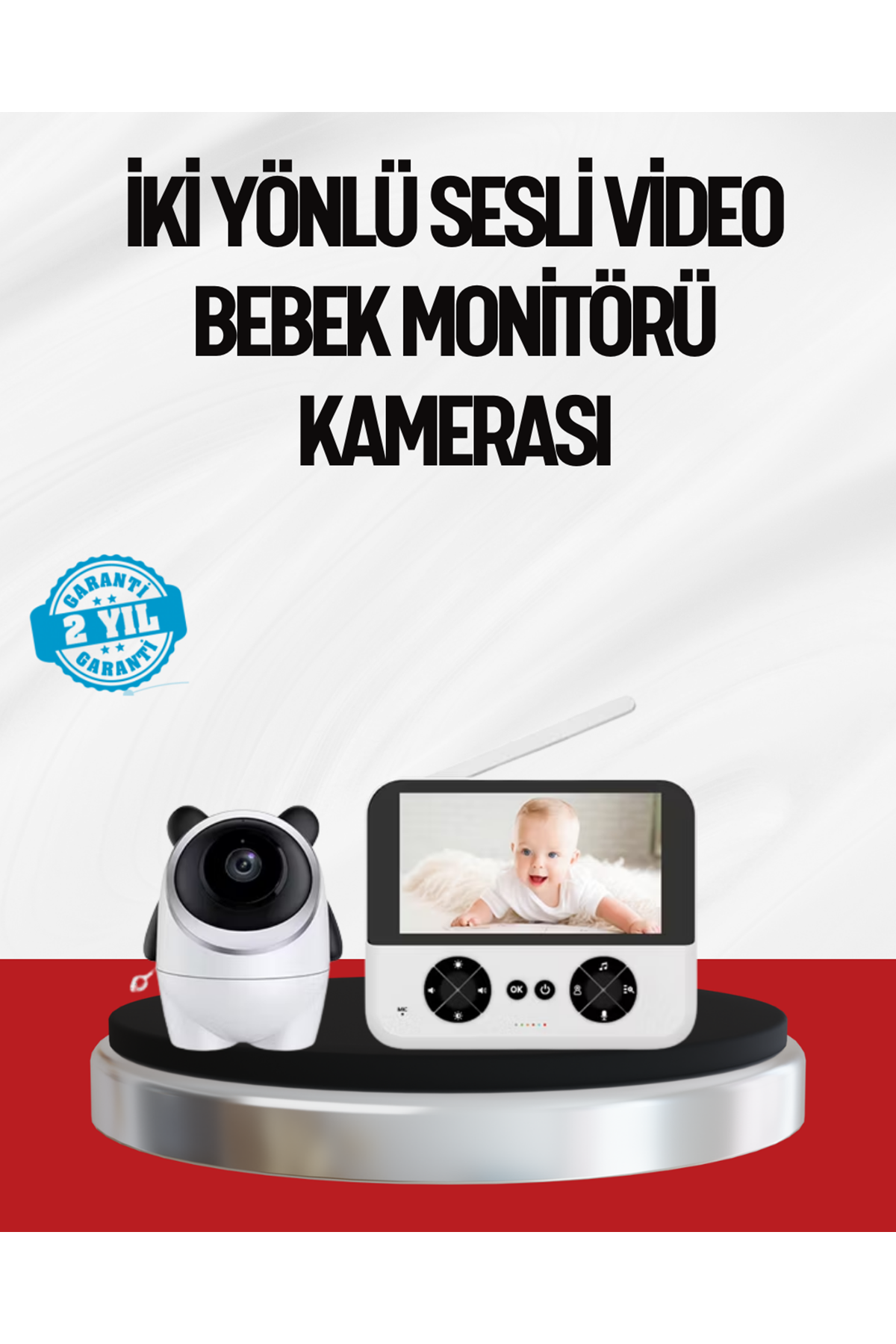 Görüntülü Bebek Monitörü 4.3 İnç Ekran ve Sesli İletişim