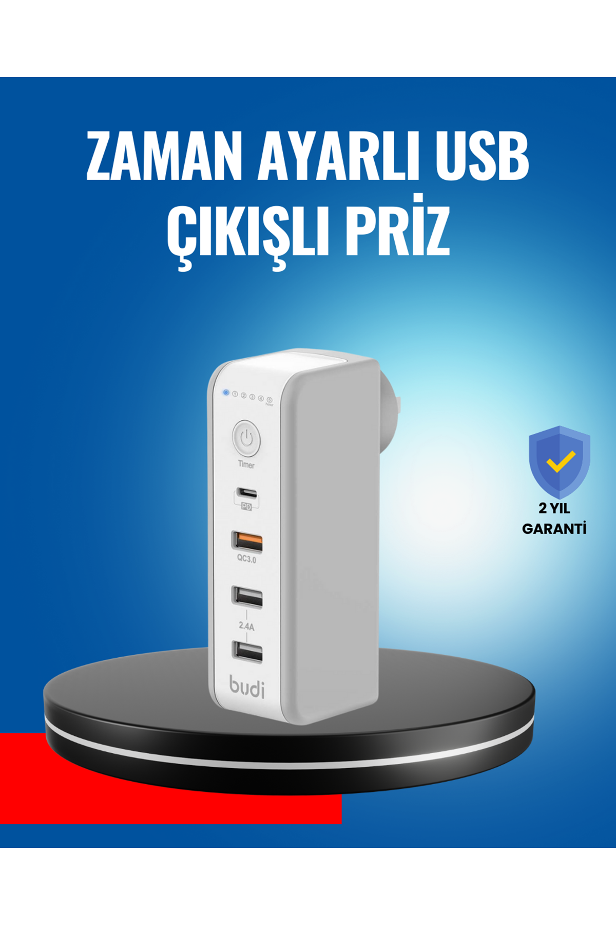 Ev ve Ofis İçin Zaman Kontrollü Çoklu Şarj Cihazı