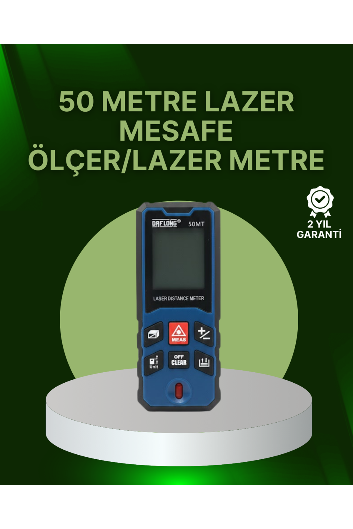 50 Metre Lazer Mesafe Ölçer Profesyonel Dijital Ölçüm Cihazı