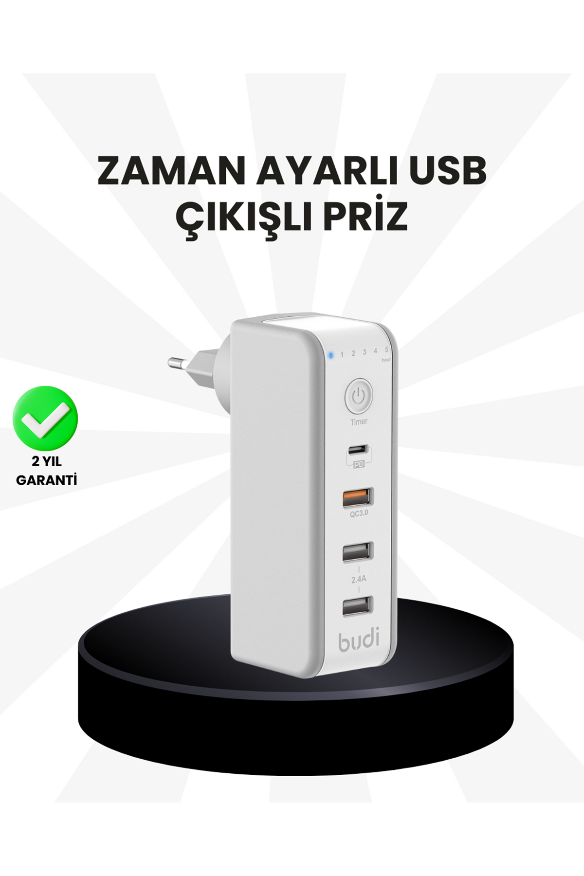 Akıllı Zaman Ayarlı Şarj Cihazı Güvenli ve Enerji Tasarruflu