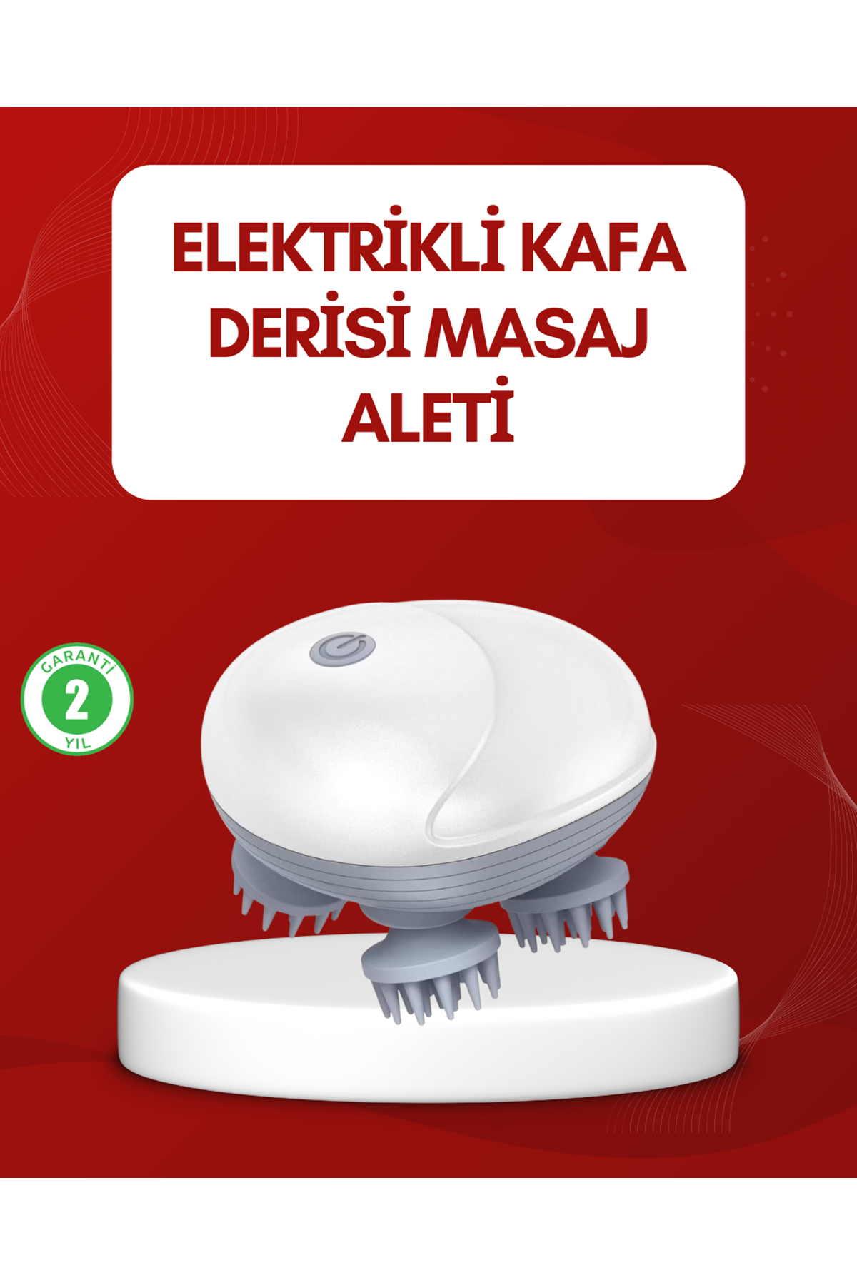Su Geçirmez Elektrikli Kafa Masaj Cihazı IPX7