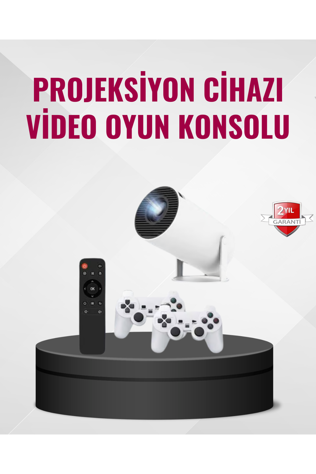 Kablosuz Mini Projeksiyon Cihazı Oyun ve Film İçin Taşınabilir Ev Sineması