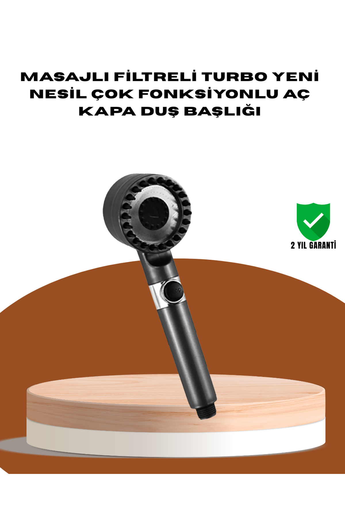 Masaj Fonksiyonlu Filtreli Duş Başlığı Dayanıklı Yapı
