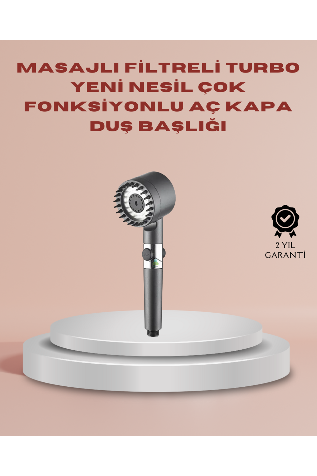 Filtreli Masaj Özellikli Duş Başlığı Aç Kapa Tuşlu