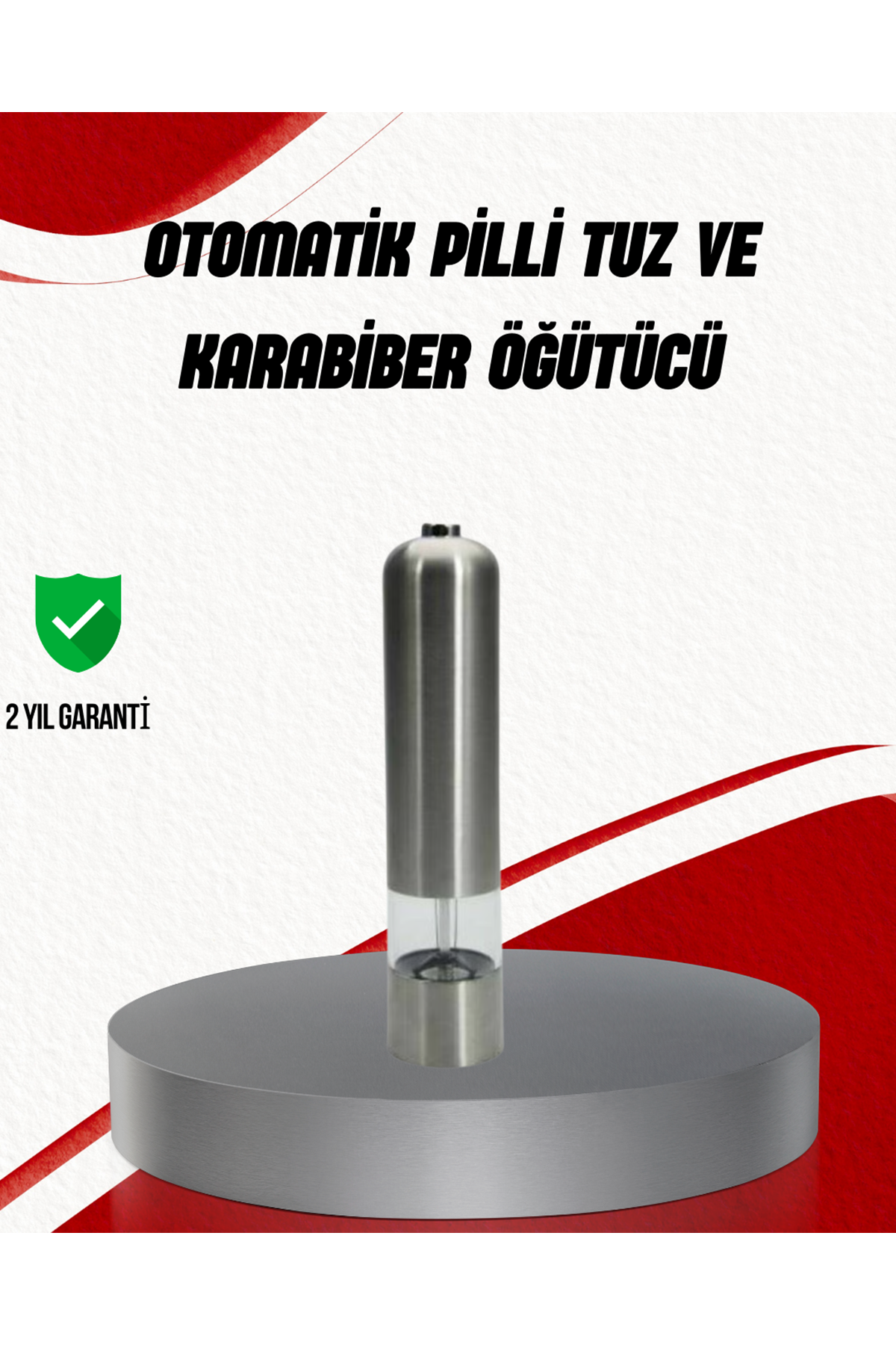 Işıklı Pilli Baharat Değirmeni Taze ve Pratik Öğütme