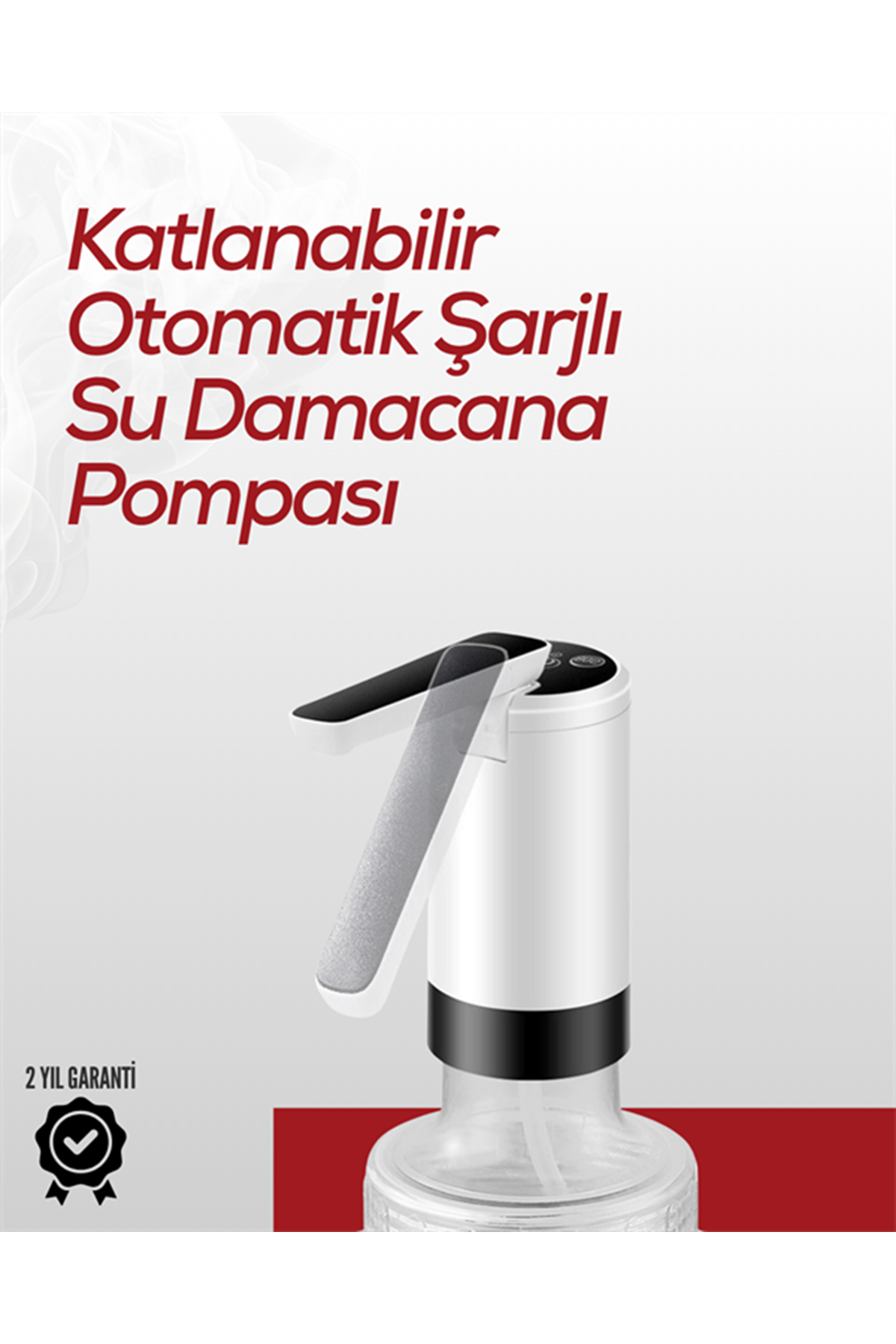 Akıllı Şarjlı Damacana Pompası Tek Tuşla Su Dolum