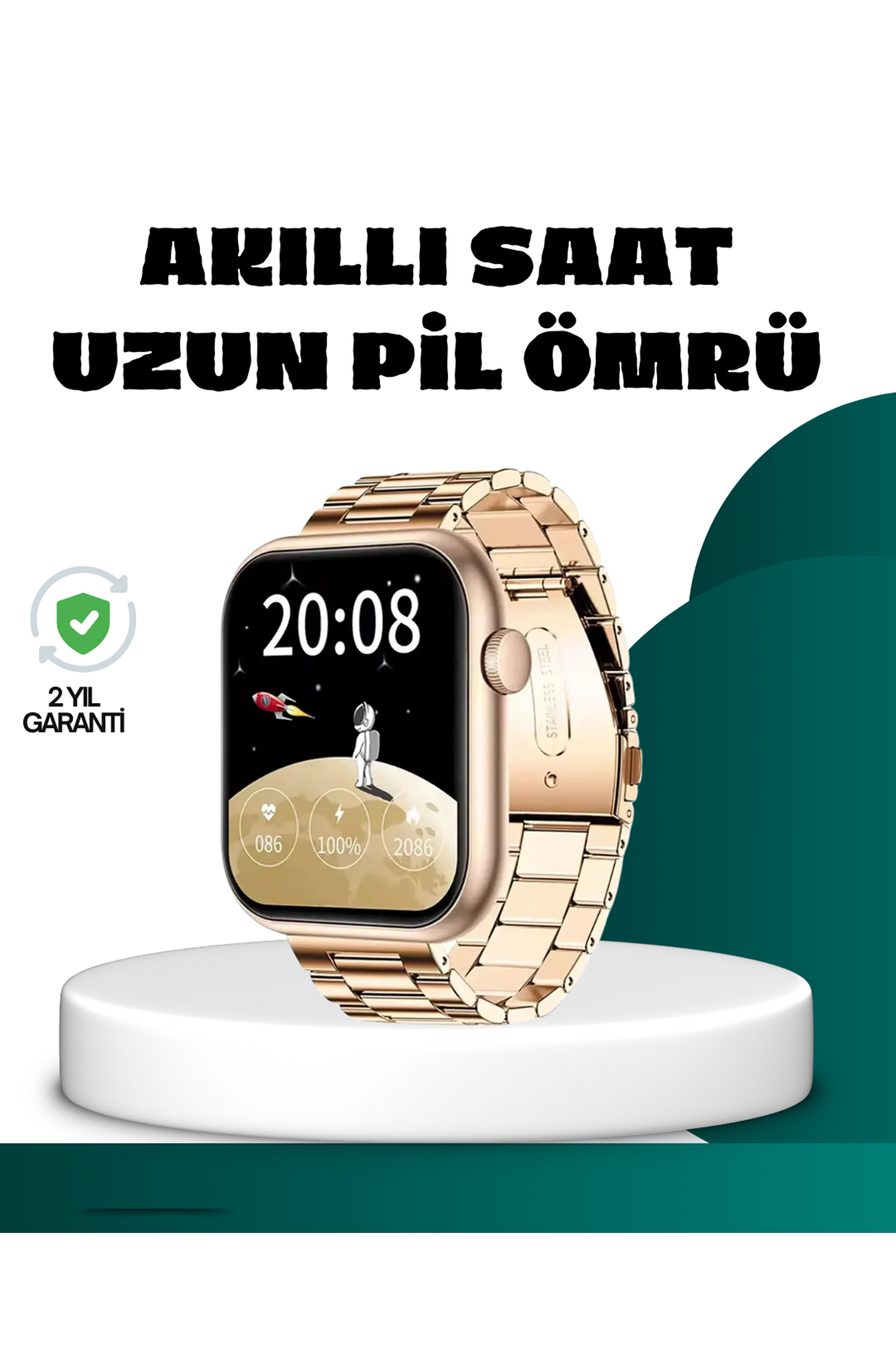 Bluetooth Arama Özellikli Akıllı Saat Uzun Pil Ömürlü