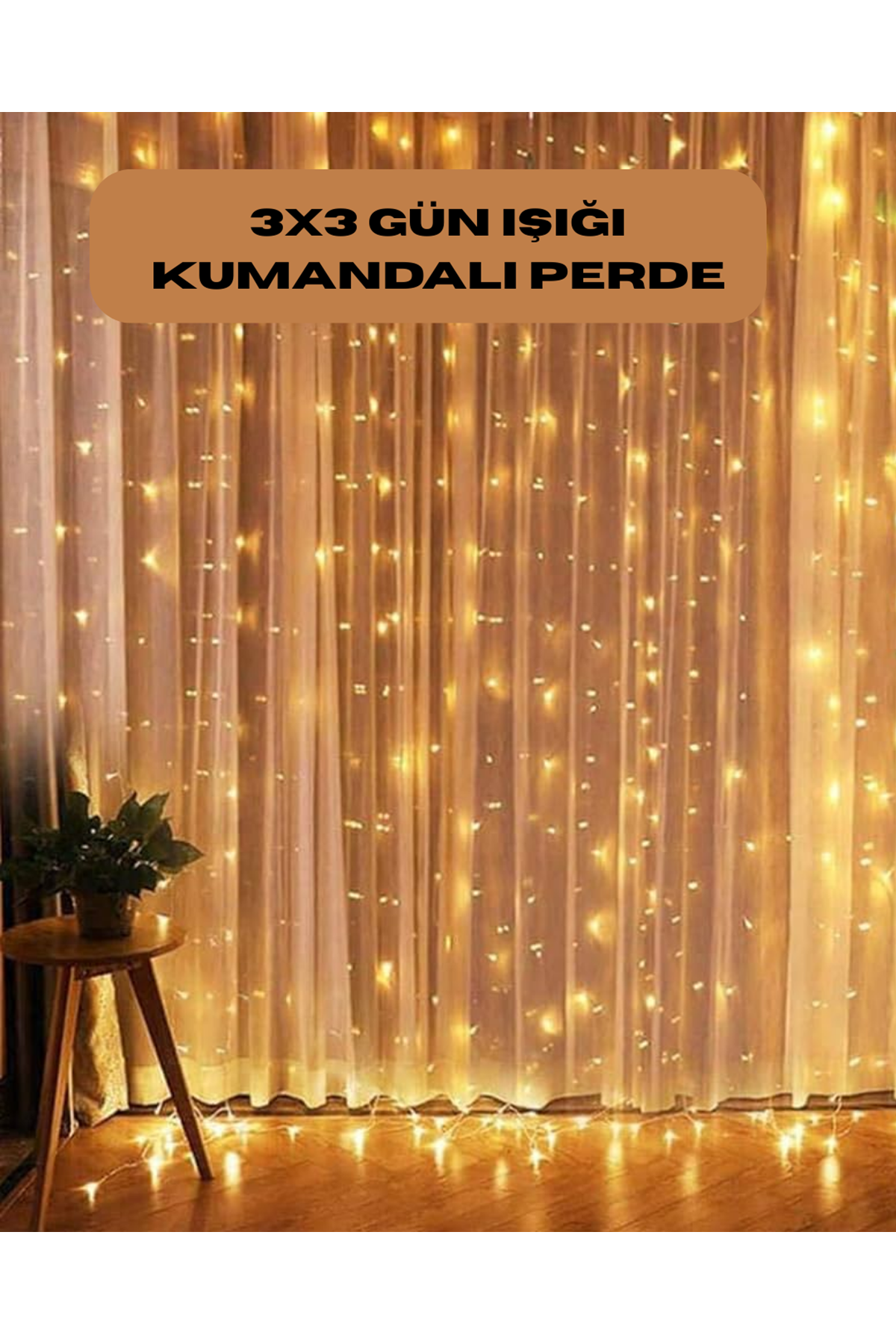 8 Fonksiyonlu Uzaktan Kumandalı Günışığı Perde Peri Led Dekoratif Işık