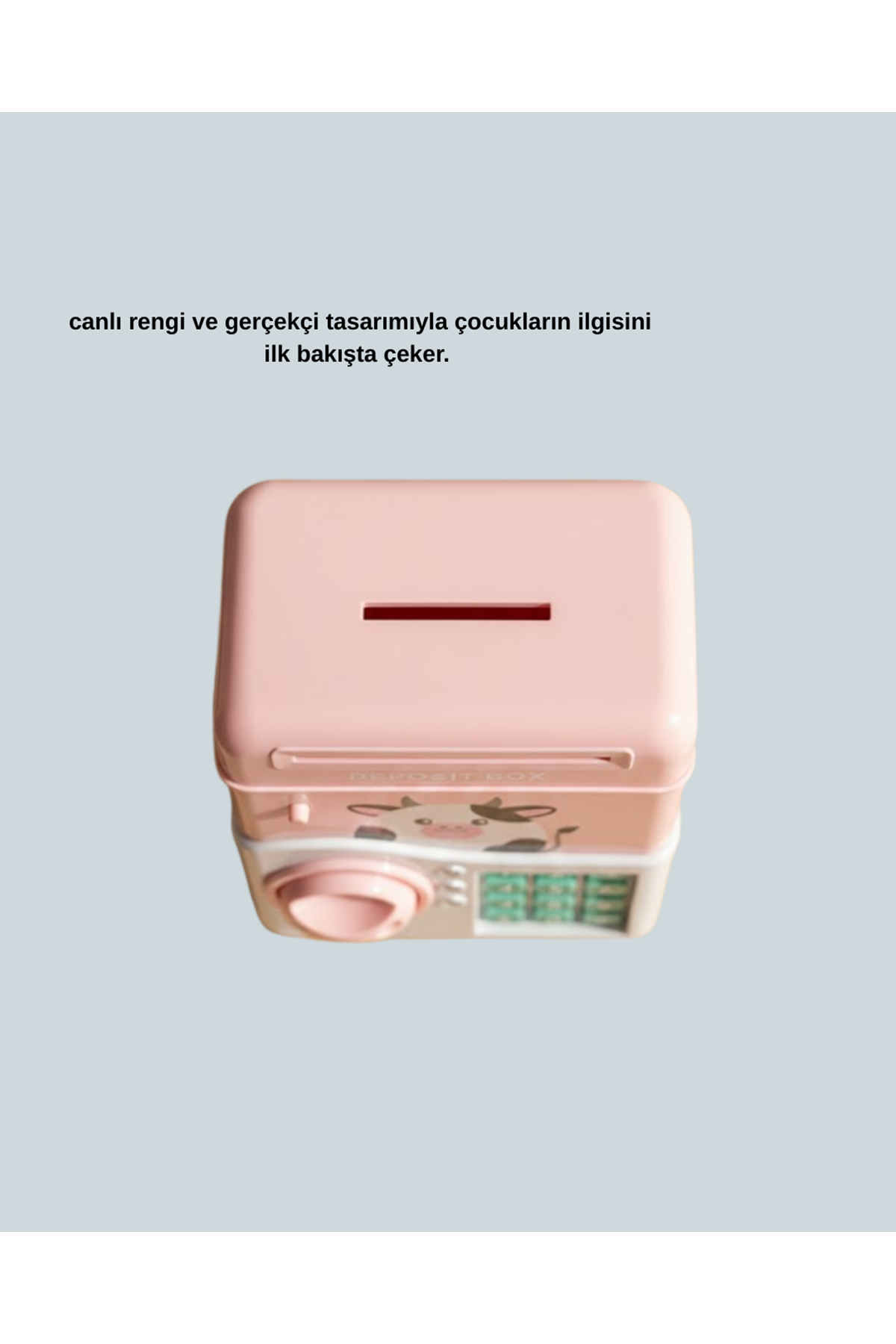 Çocuklar İçin Pembe ATM Görünümlü Elektronik Kumbara