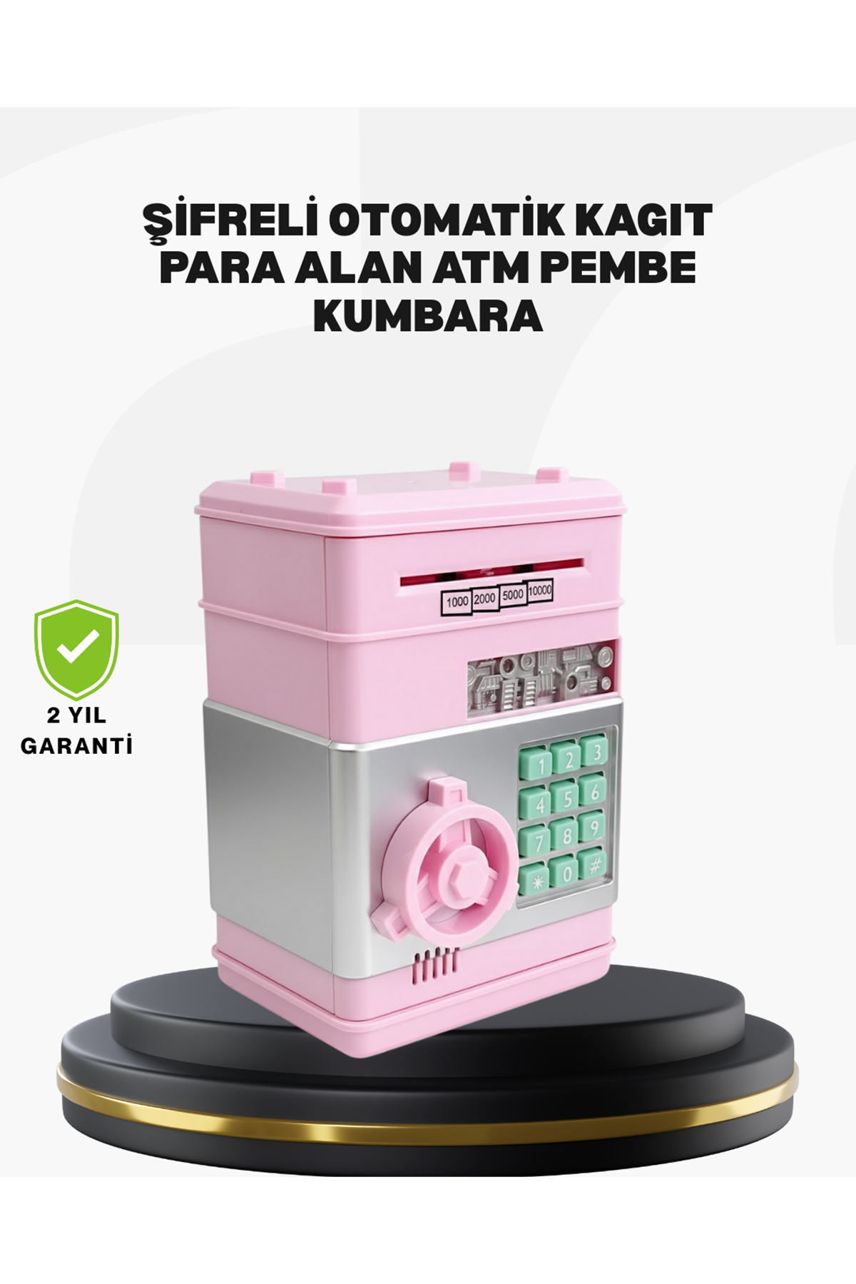 Büyük Hazneli Şifreli Para Tasarruf Kumbarası