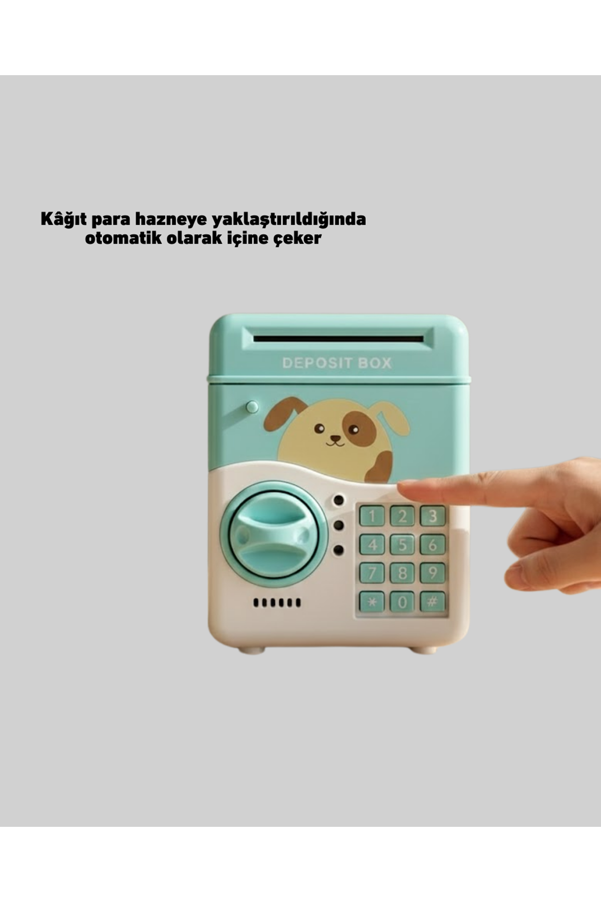 Su Yeşili ATM Kasa Görünümlü Elektronik Şifreli Çocuk Kumbarası