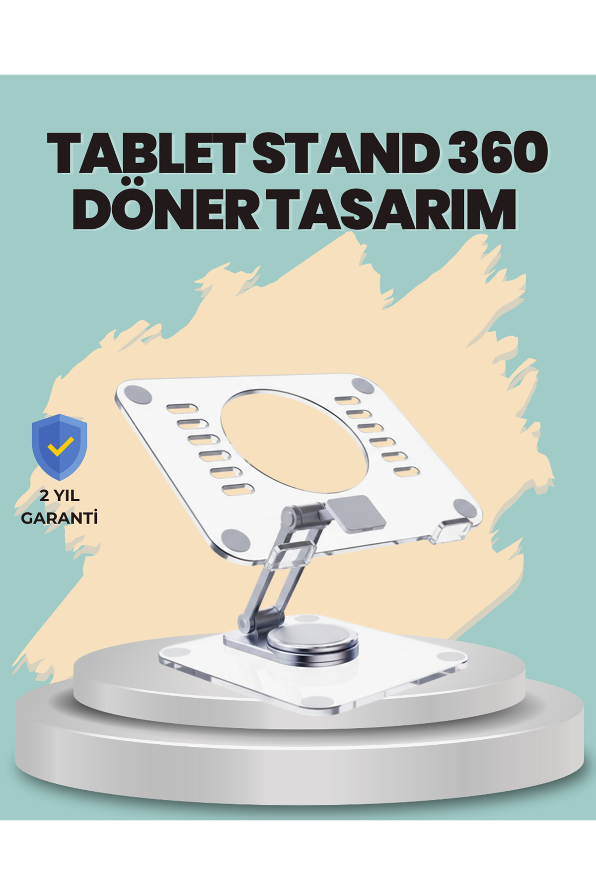 Çift Eksenli Ayarlanabilir Tablet Destek Standı
