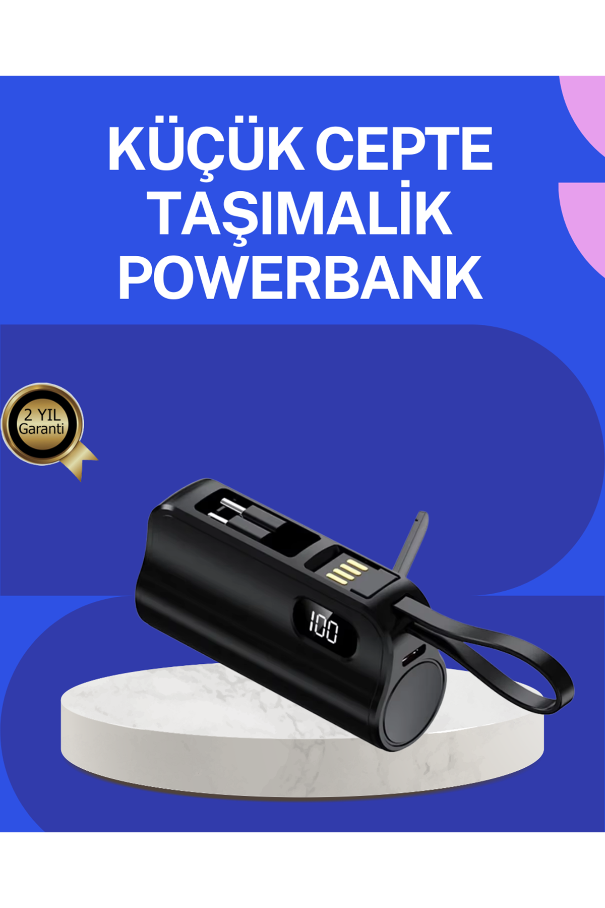 PD 20W Hızlı Şarjlı Kablolu Kablosuz Kullanım Powerbank