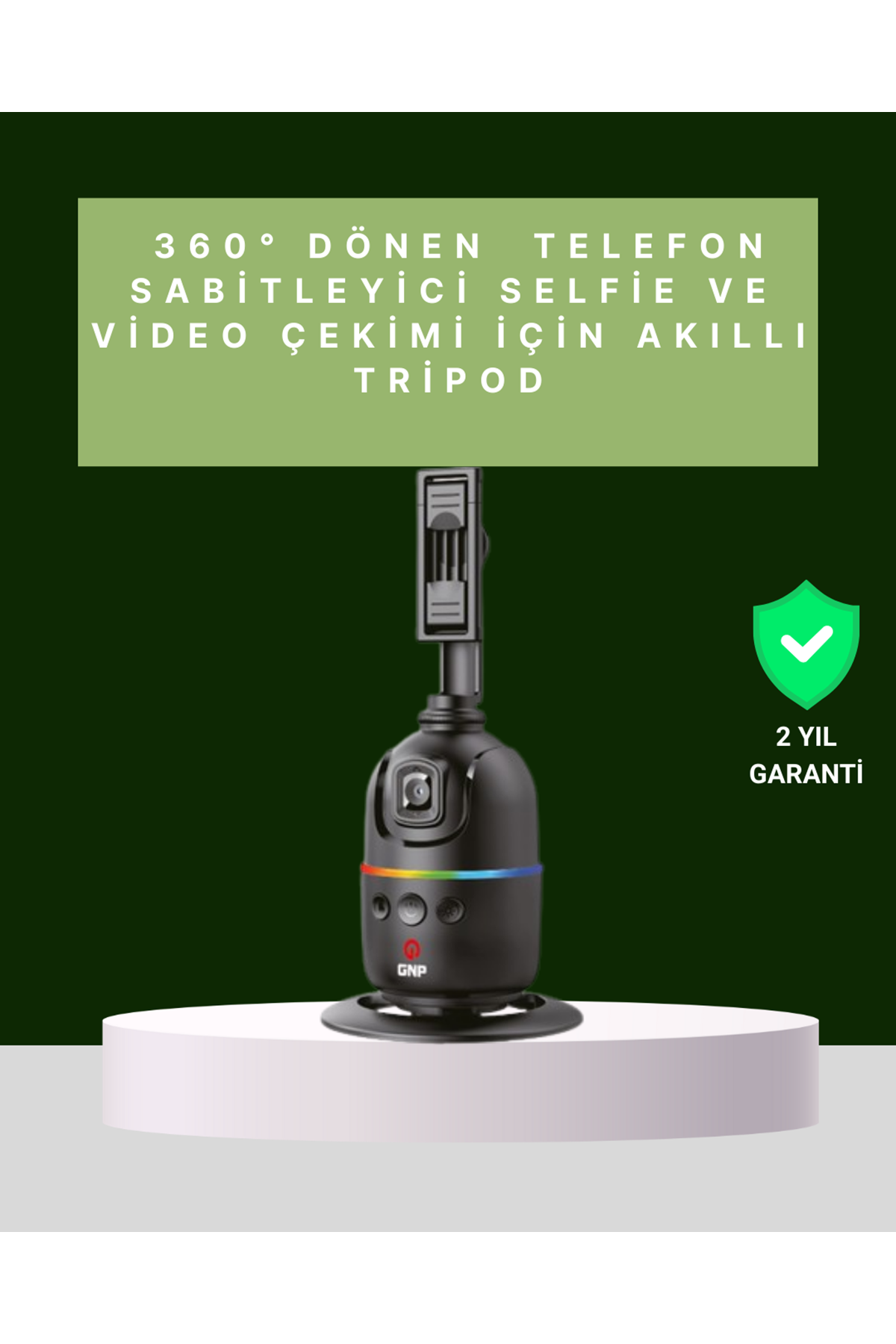 Yüz Takipli 360° Akıllı Gimbal Telefon ve Aksiyon Kamera Uyumlu