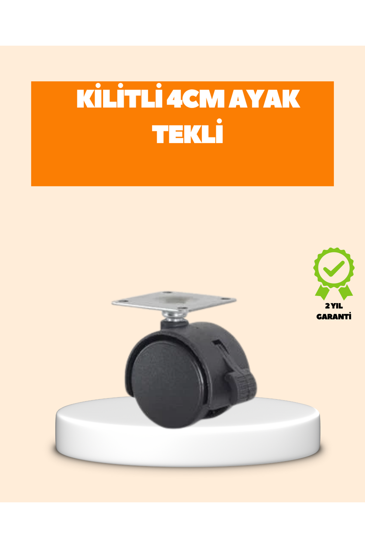 4 cm Kilit Mekanizmalı Mobilya Ayağı Tekli
