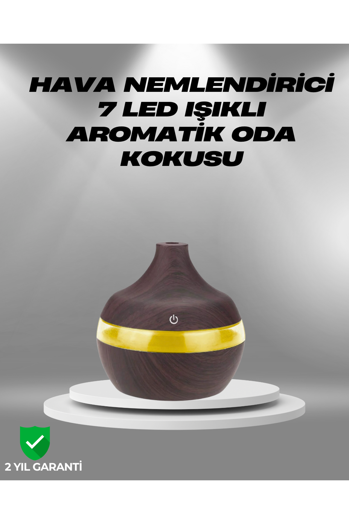 Aromaterapi Uyumlu 300 ml LED Işıklı Oda Kokusu Difüzörü