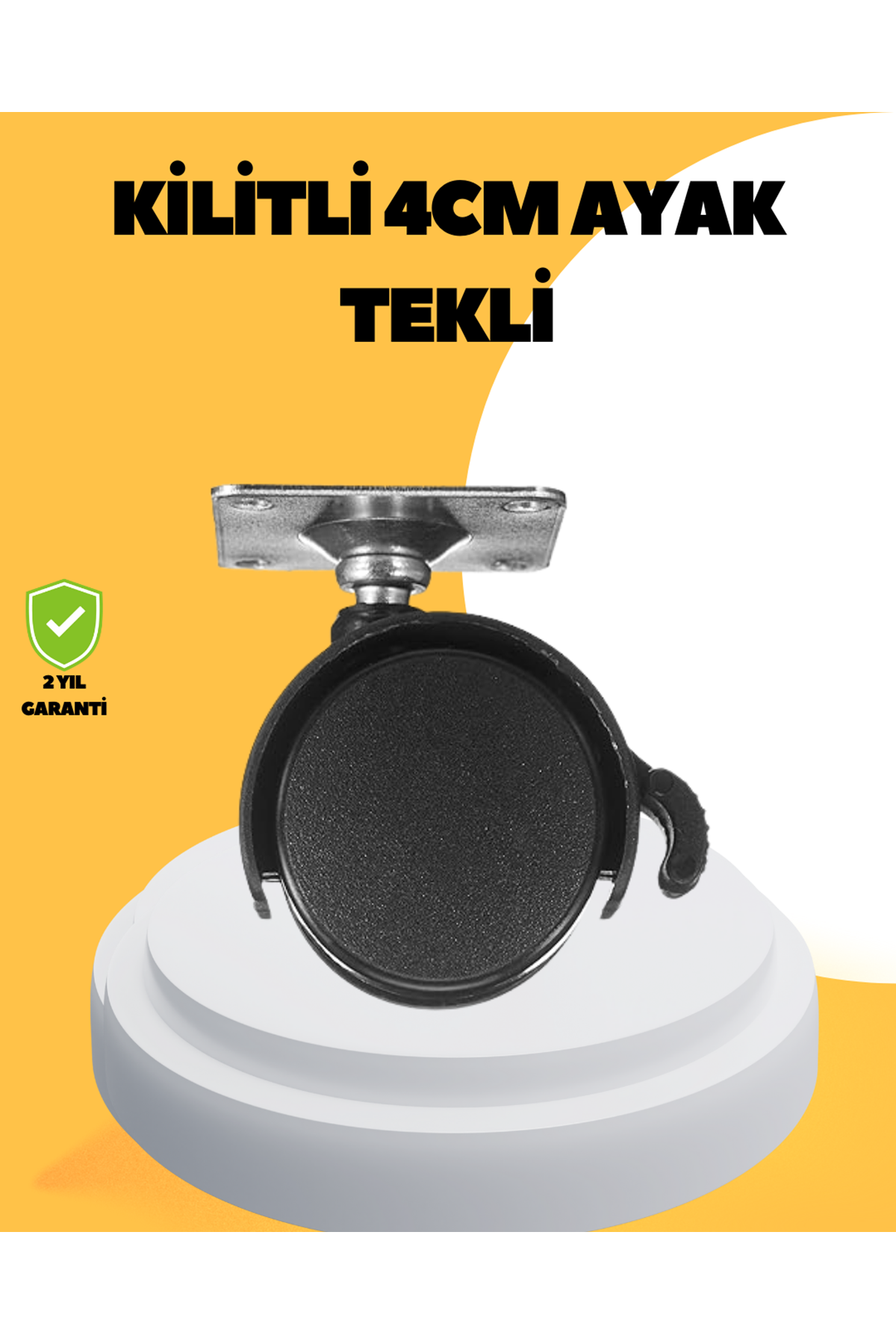 4 cm Kilitli Mobilya Tekerleği Tekli Sessiz ve Dayanıklı
