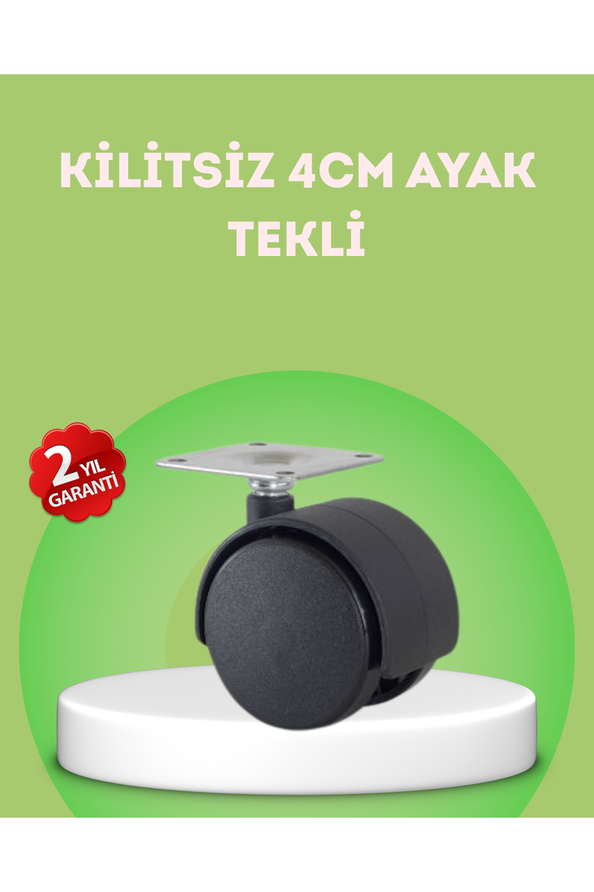 Kilitsiz 4 cm Mobilya Ayağı Tek Adet Pratik ve Dayanıklı