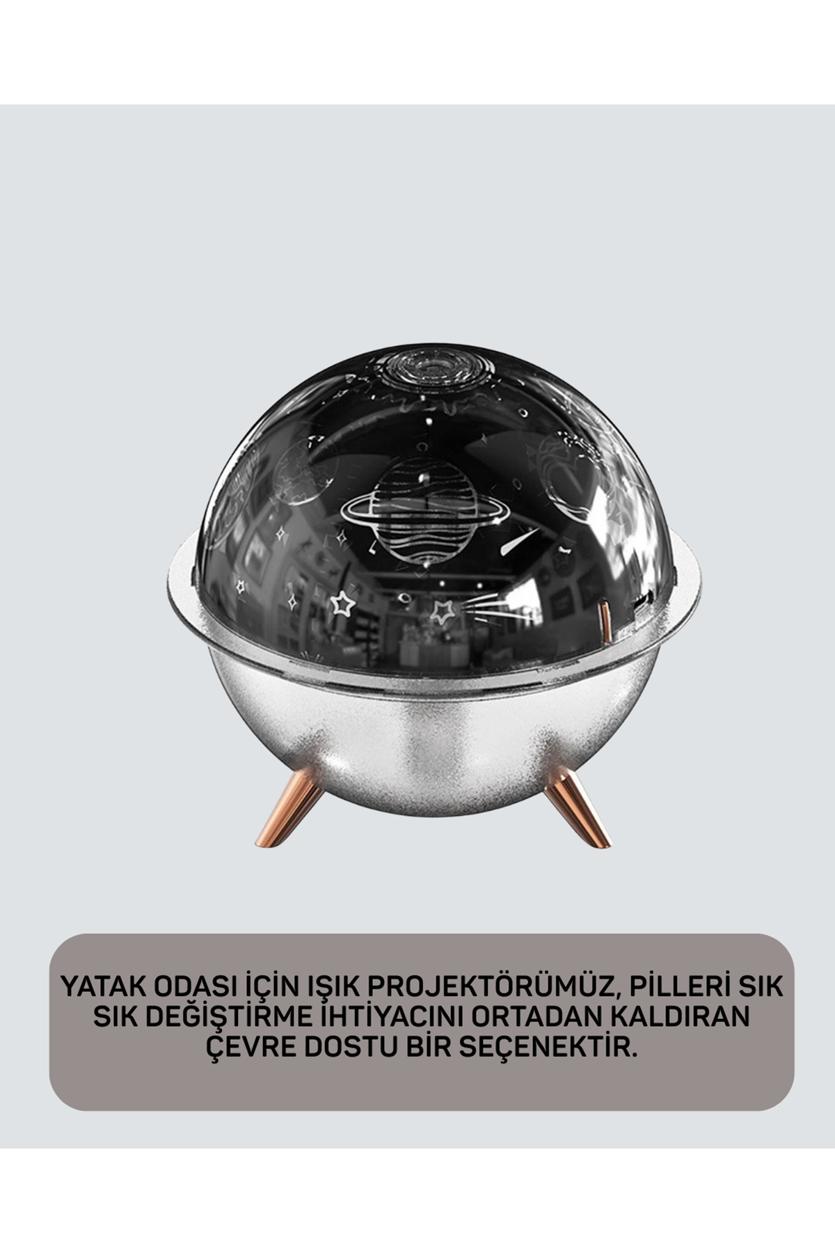 Kozmik Işık Efektli Projeksiyonlu Nemlendirici Gece Işığı