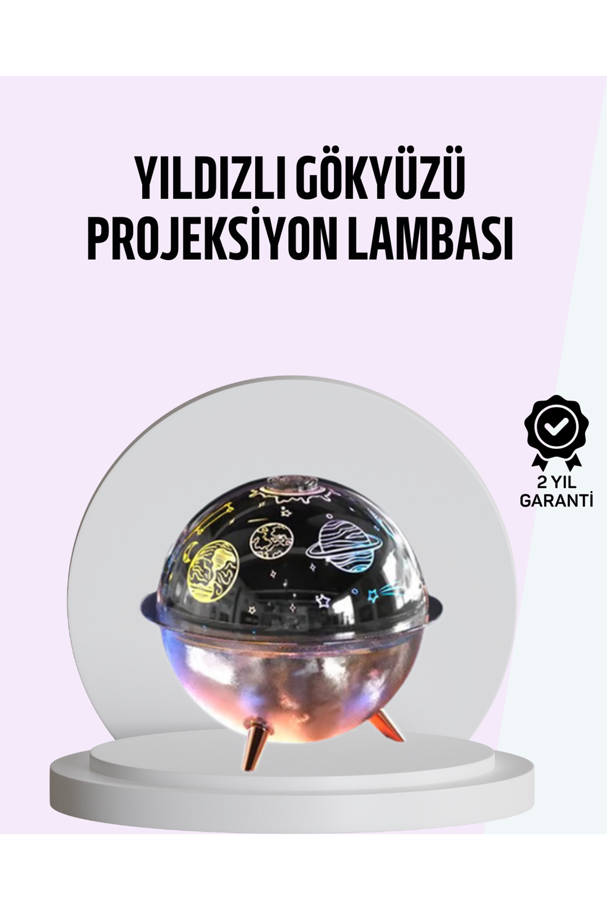 USB Şarjlı Uzay Temalı Işık Projektörü Hava Nemlendirici