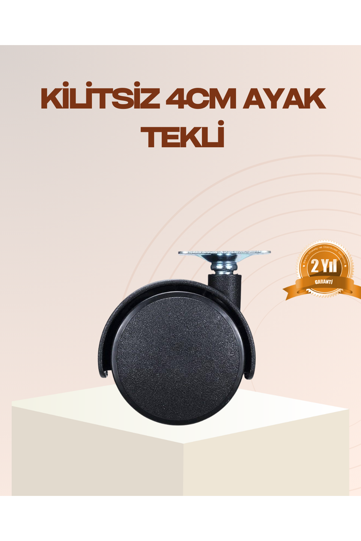 4 cm Kilitsiz Mobilya Ayağı Tekli Kolay Dönen Masa ve Sehpa Ayağı