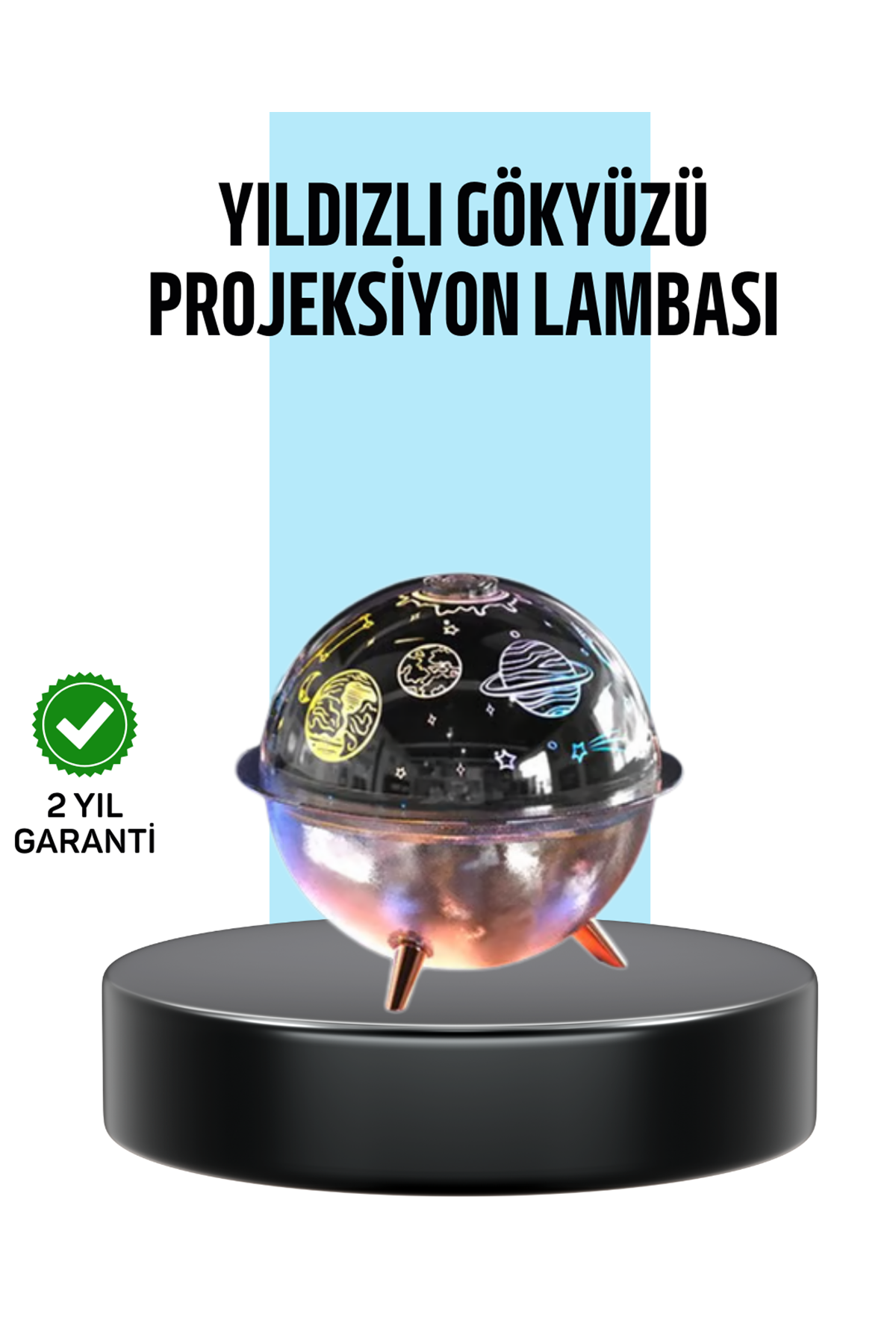 Galaksi ve Yıldız Efektli Nemlendirici Işık Projektörü