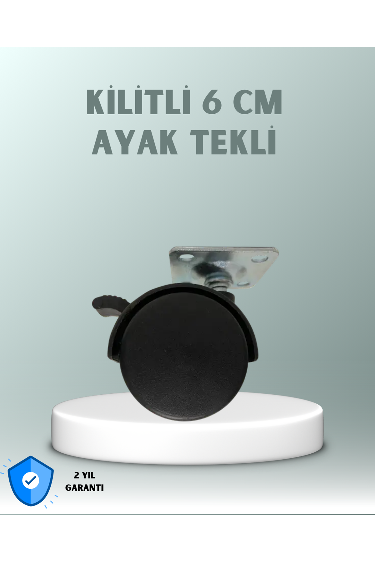 Zemin Korumalı 6 cm Kilitli Döner Ayak