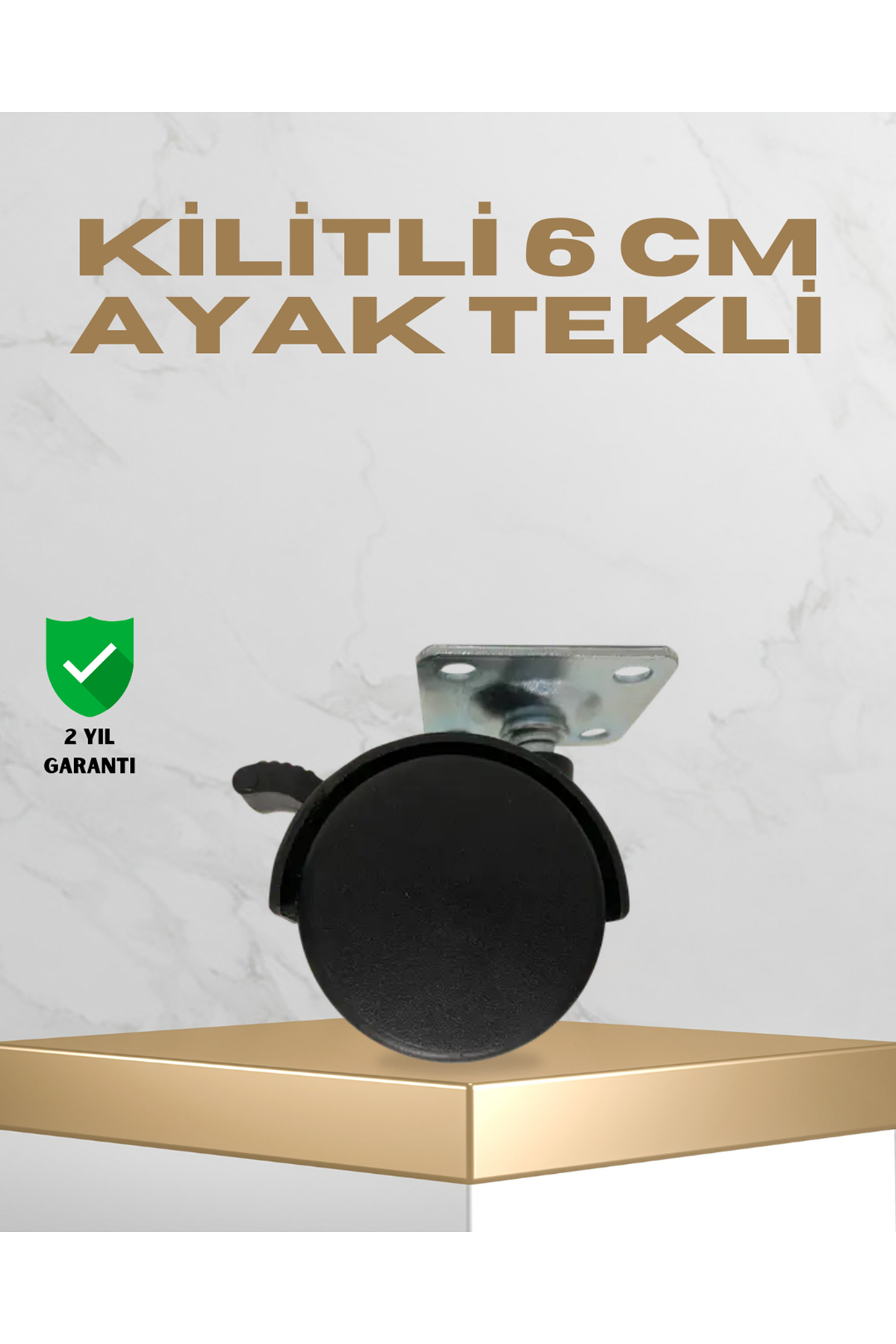 Sehpa ve Masa İçin 6 cm Kilitli Ayak