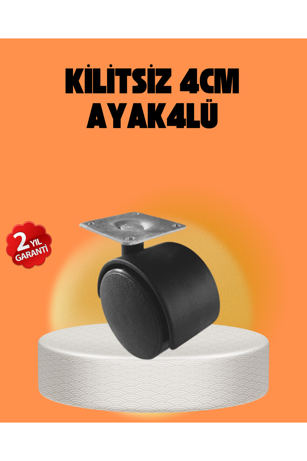 Kilitsiz 4 cm Tekerlek Ayak 4’lü Set Sessiz ve Dayanıklı