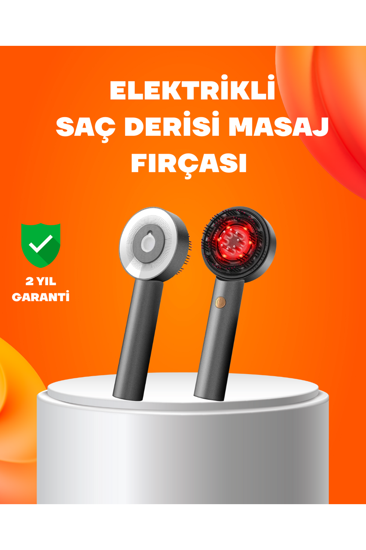 Kırmızı Işık Terapi Saç Derisi Masaj Tarağı 3 Modlu Yağ Hazneli