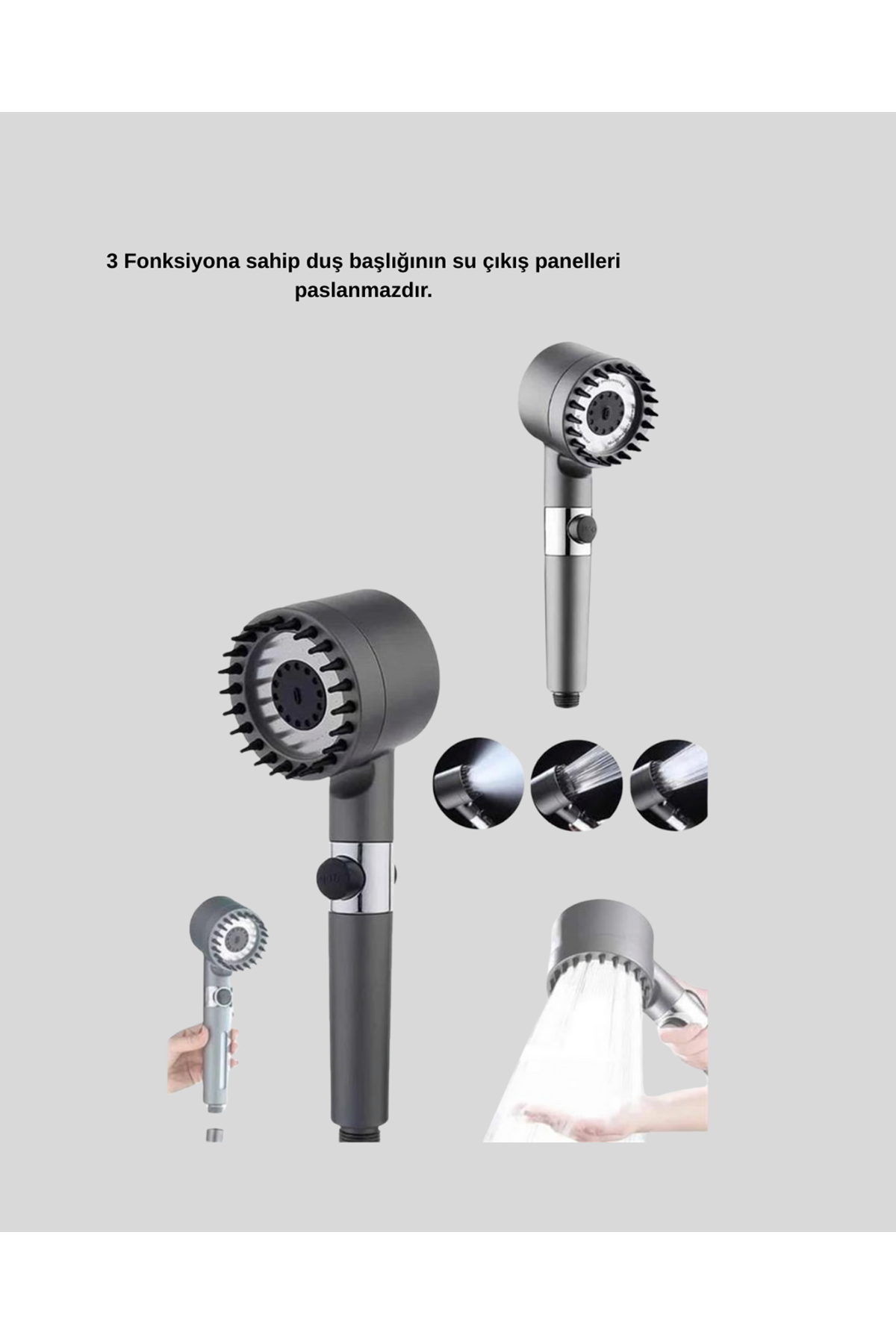 Spa Etkili Masaj Uçlu Duş Başlığı Ergonomik Tasarım