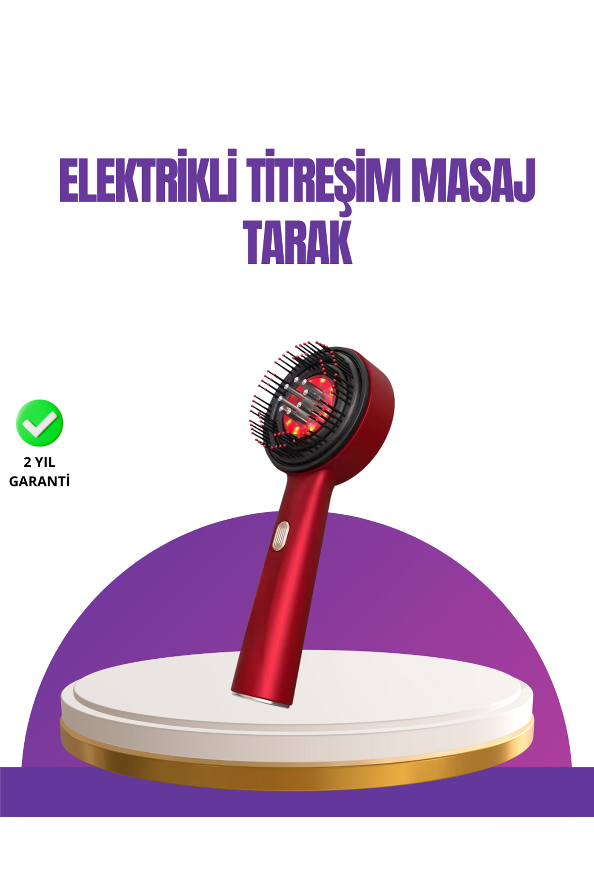 Kırmızı LED Işıklı Saç Derisi Masaj Aleti