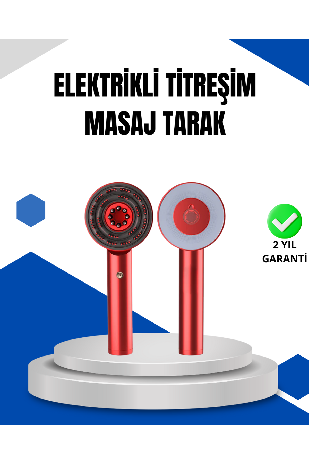 Mikro Akım Teknolojili Elektrikli Saç Masaj Fırçası Yağ Uygulamalı
