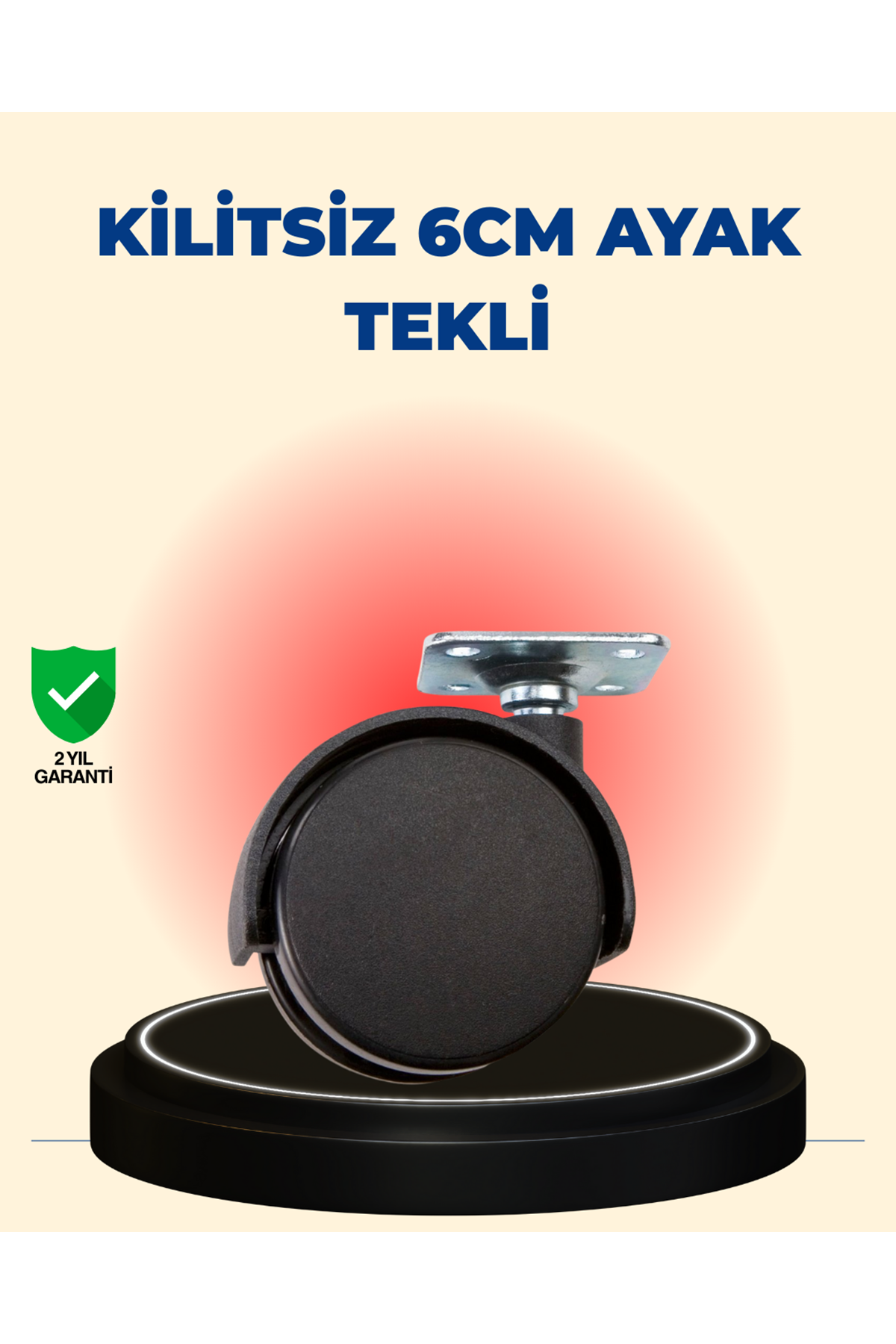 Masa ve Sehpa İçin 6 cm Kilitsiz Ayak Tekli