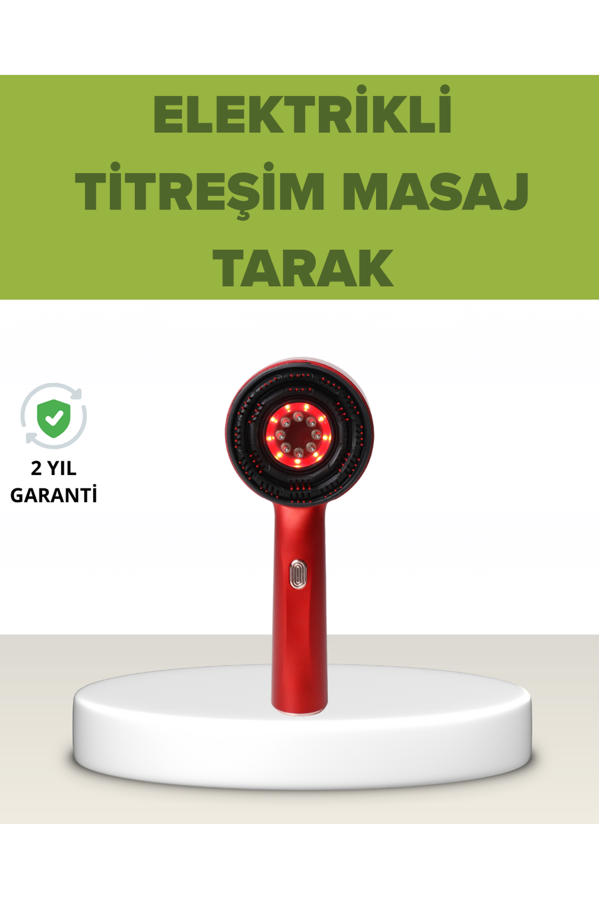 Elektrikli Titreşim Masaj Tarak Kırmızı Işık Terapi