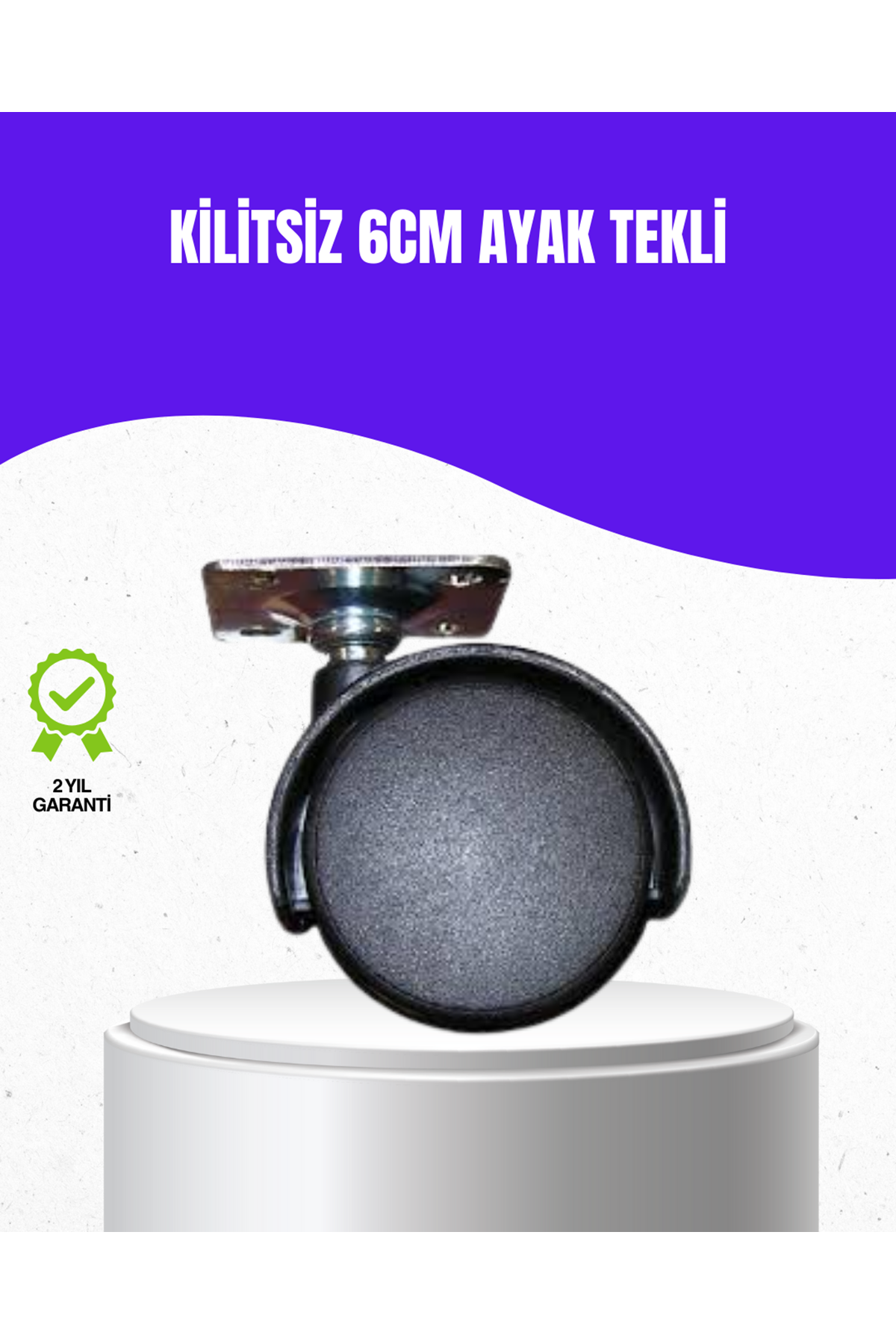 6 cm Kilitsiz Masa Ayağı Tekli Döner Tekerlek