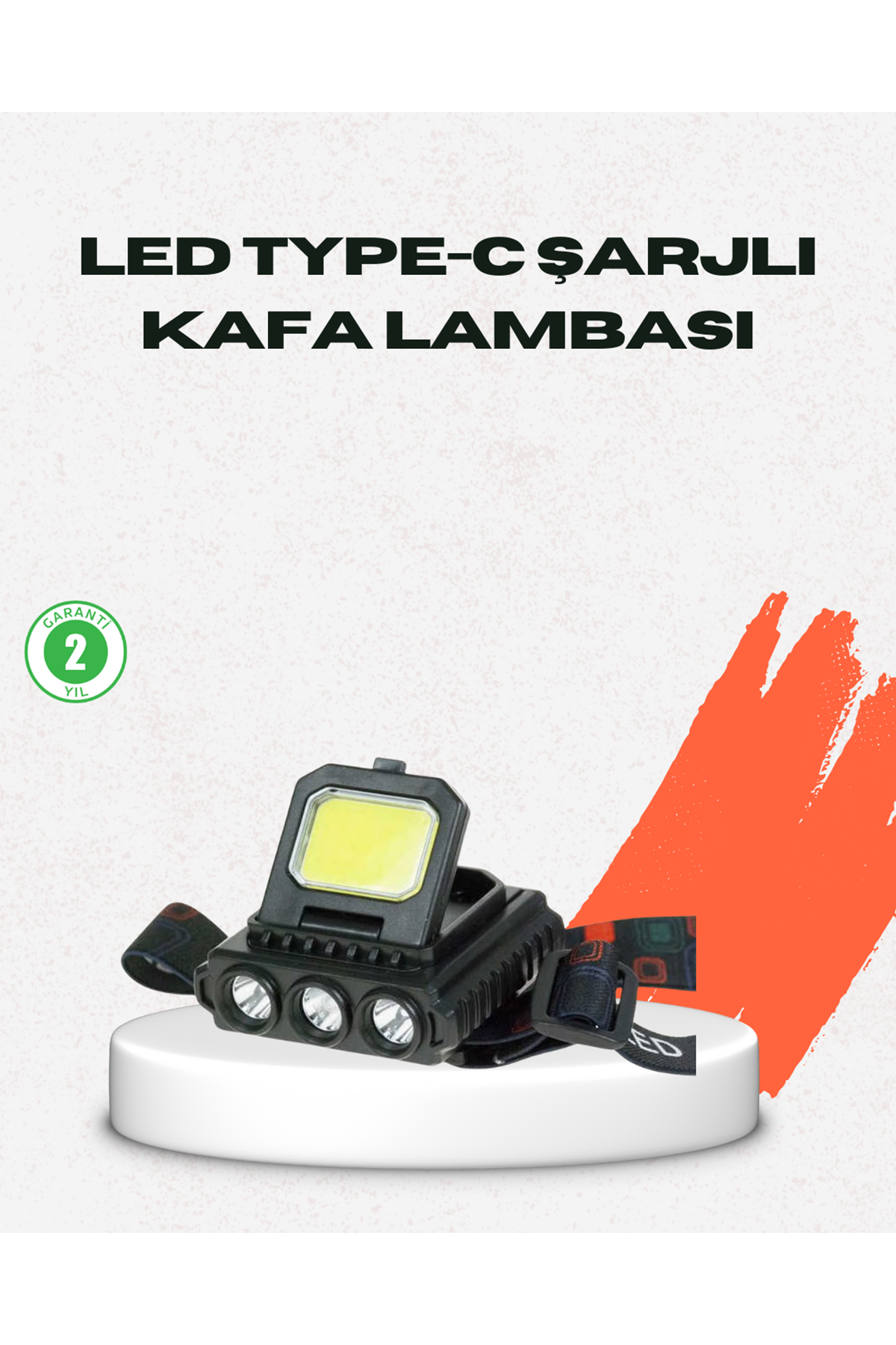 USB Şarjlı Kafa Feneri 800 Lumen Ayarlanabilir COB ve XPE LED