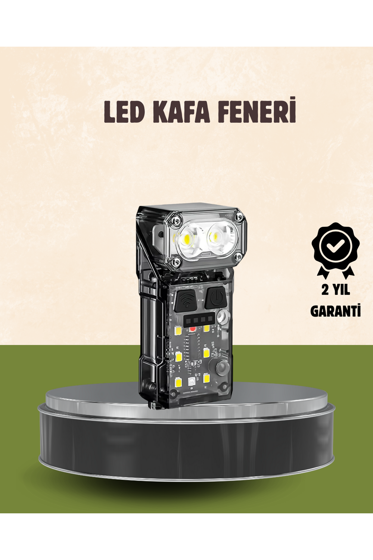 3’ü 1 Arada LED Far Şarj Edilebilir Sensörlü Manyetik 10 Saat Kullanım